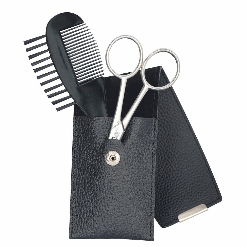 ERBE Messertasche Erbe Bartpflege-Etui Rostfrei Leder Schwarz (1-tlg)
