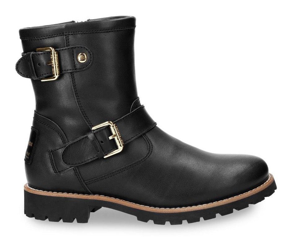 Panama Winterboots Jack Felina Igloo goldfarbenen schwarz mit Schnallen