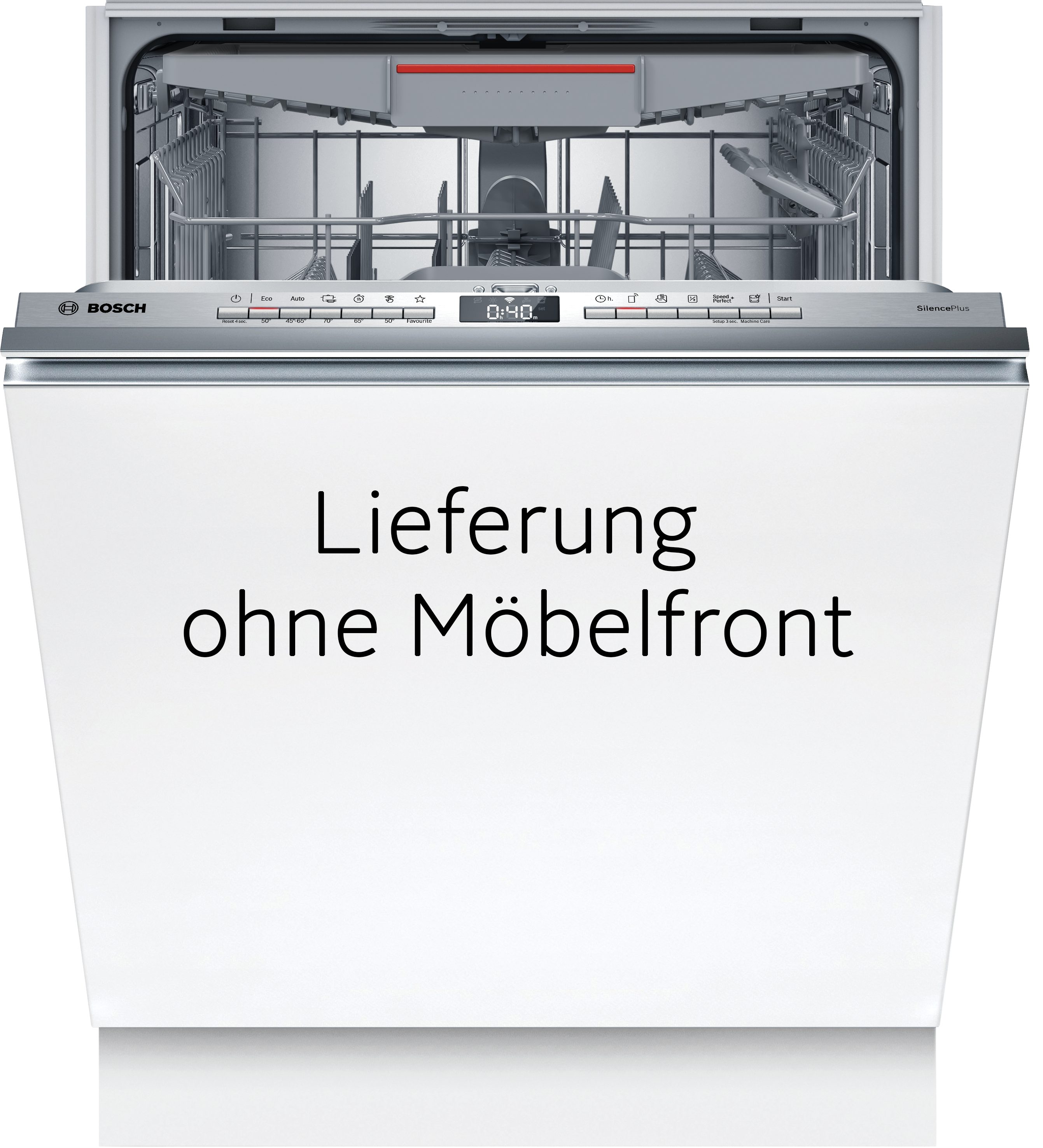 BOSCH vollintegrierbarer Geschirrspüler Serie 4 SMV4EVX08E, 14 Maßgedecke, Info Light - erlischt bei Beendigung des Spülvorgangs, flexible Körbe