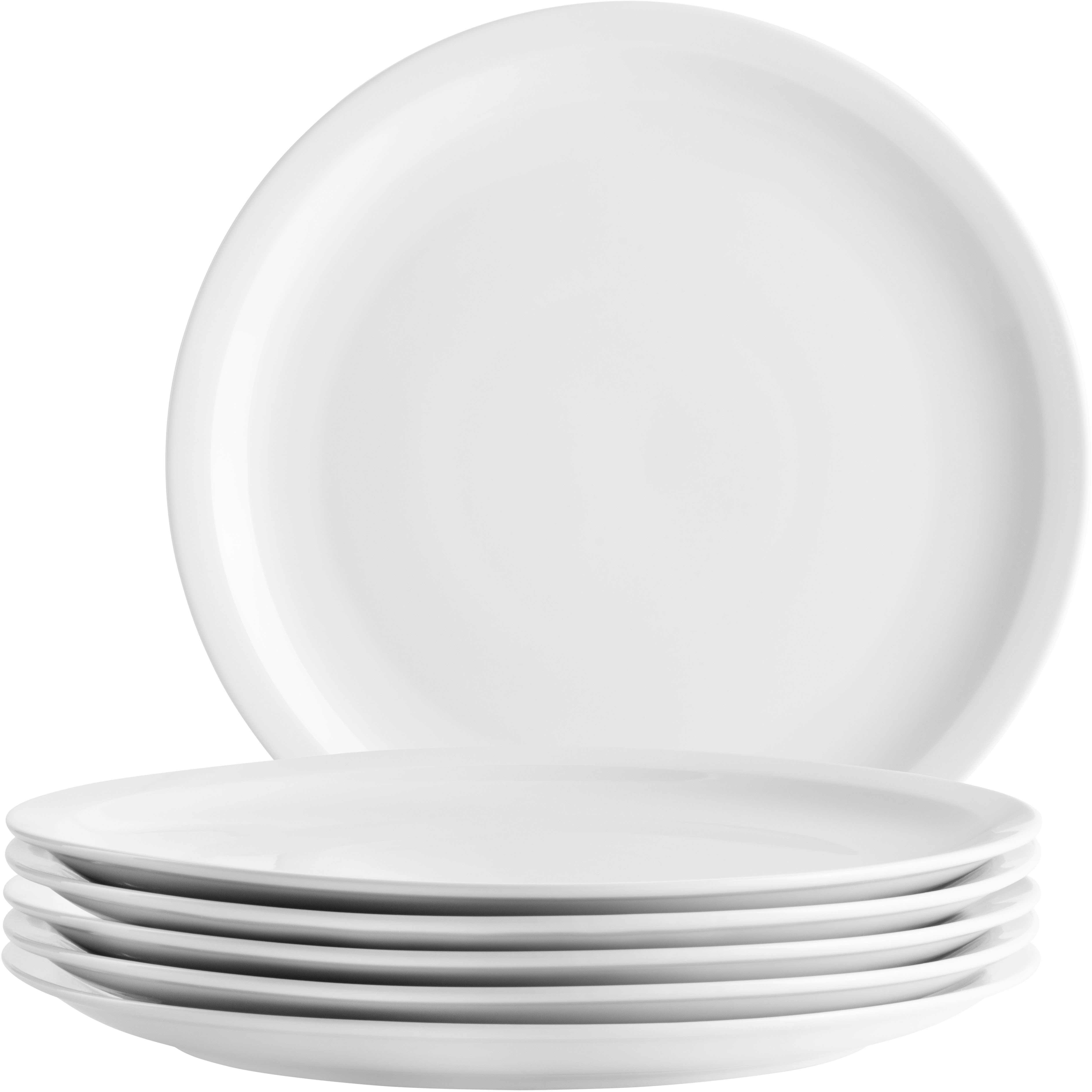 MÄSER Pizzateller BARCA, Pizzateller Set, Porzellan, (6 St), Teller Set