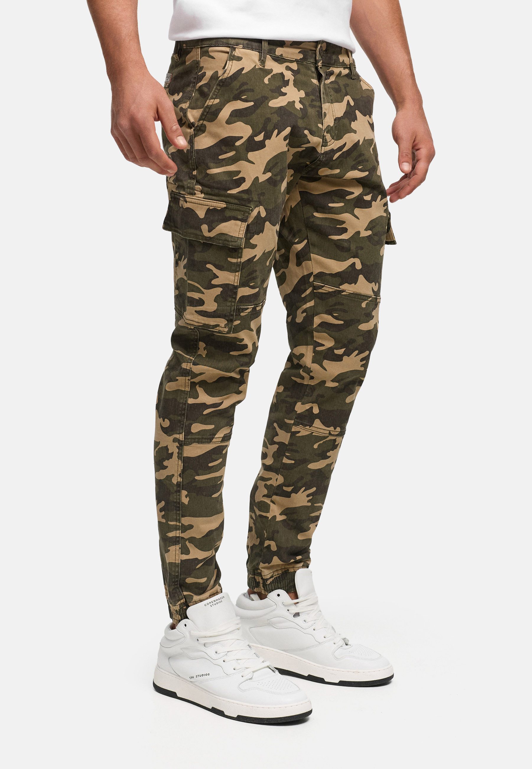 Indicode Cargohose Herren August Cargo Hose Herrenhose mit 6 Taschen