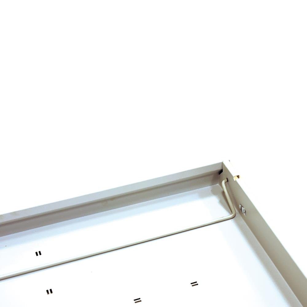 Zeichnungsschrank, und x Mehrzweckschrank Steelboxx Lüllmann® - keine 605 mm 835 Weiß erforderlich Montage (1-St) | 1135 montiert A1, 6 verschweißt x Komplett Weiß DIN Schubladen