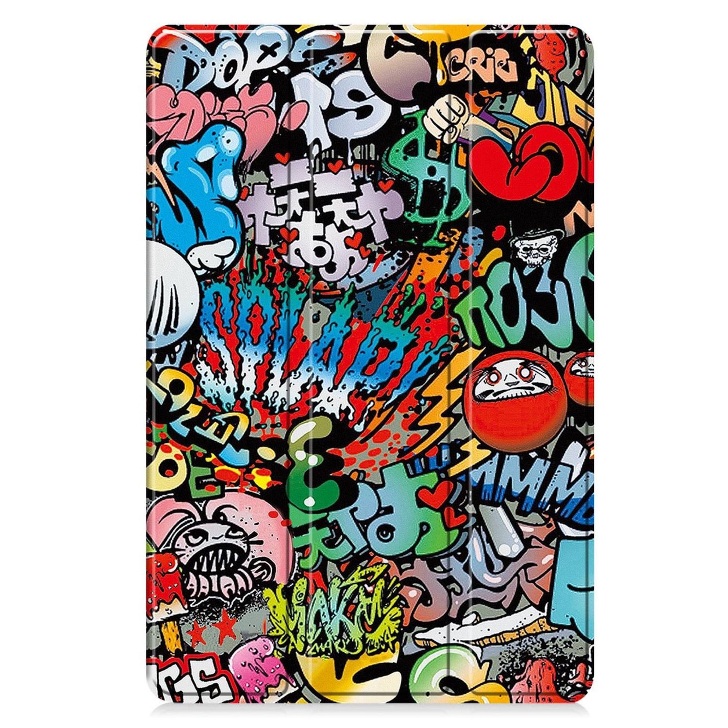 Wigento Tablet-Hülle Für Xiaomi Redmi Pad 2 Pro 12.1" 3folt Wake UP Smart Hülle Graffiti, Milchstraße Design, 3-Fold Standfunktion