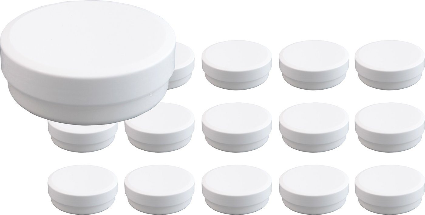 Doserie Kuhn Dose für Salben, Cremes oder Kleinigkeiten (Füllvolumen 75 ml (flach), Höhe 25 mm, 15 St., Salbendosen mit passenden Deckeln), Salbenkruke, Cremedose