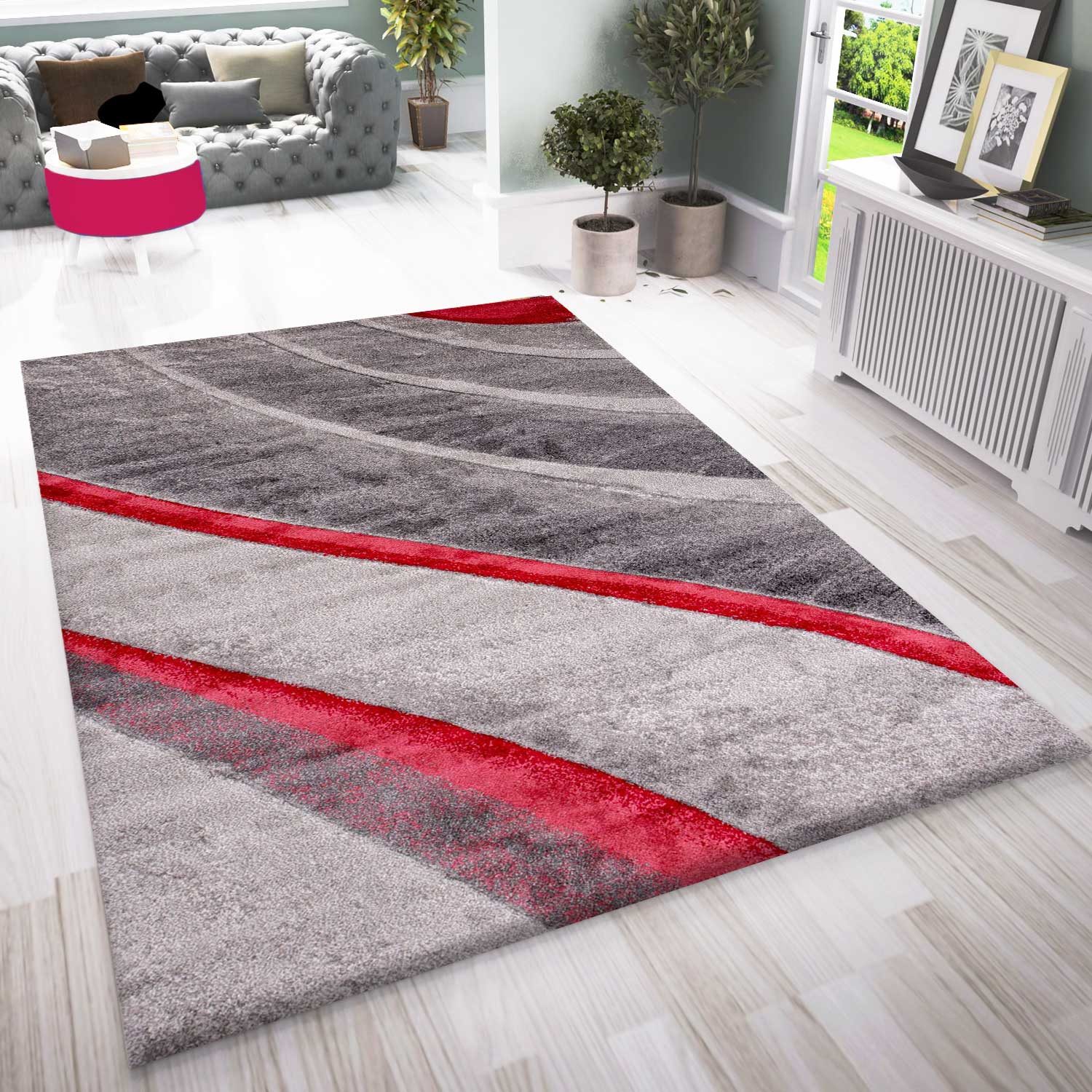 Vimoda Teppich Teppich Wohnzimmer Designer & günstig online kaufen
