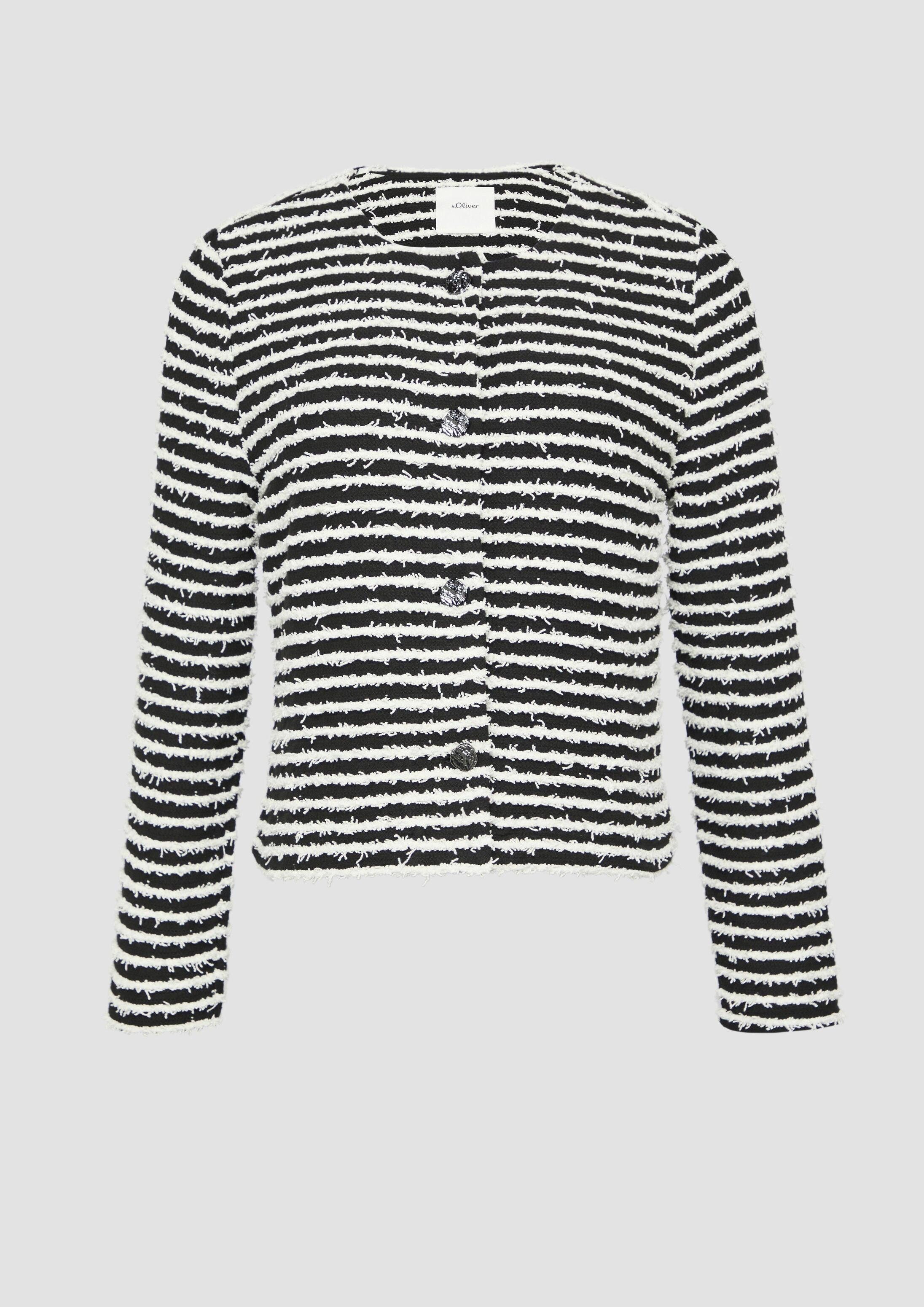 s.Oliver Funktionsjacke Indoor-Jacke Jacke mit Musterstruktur