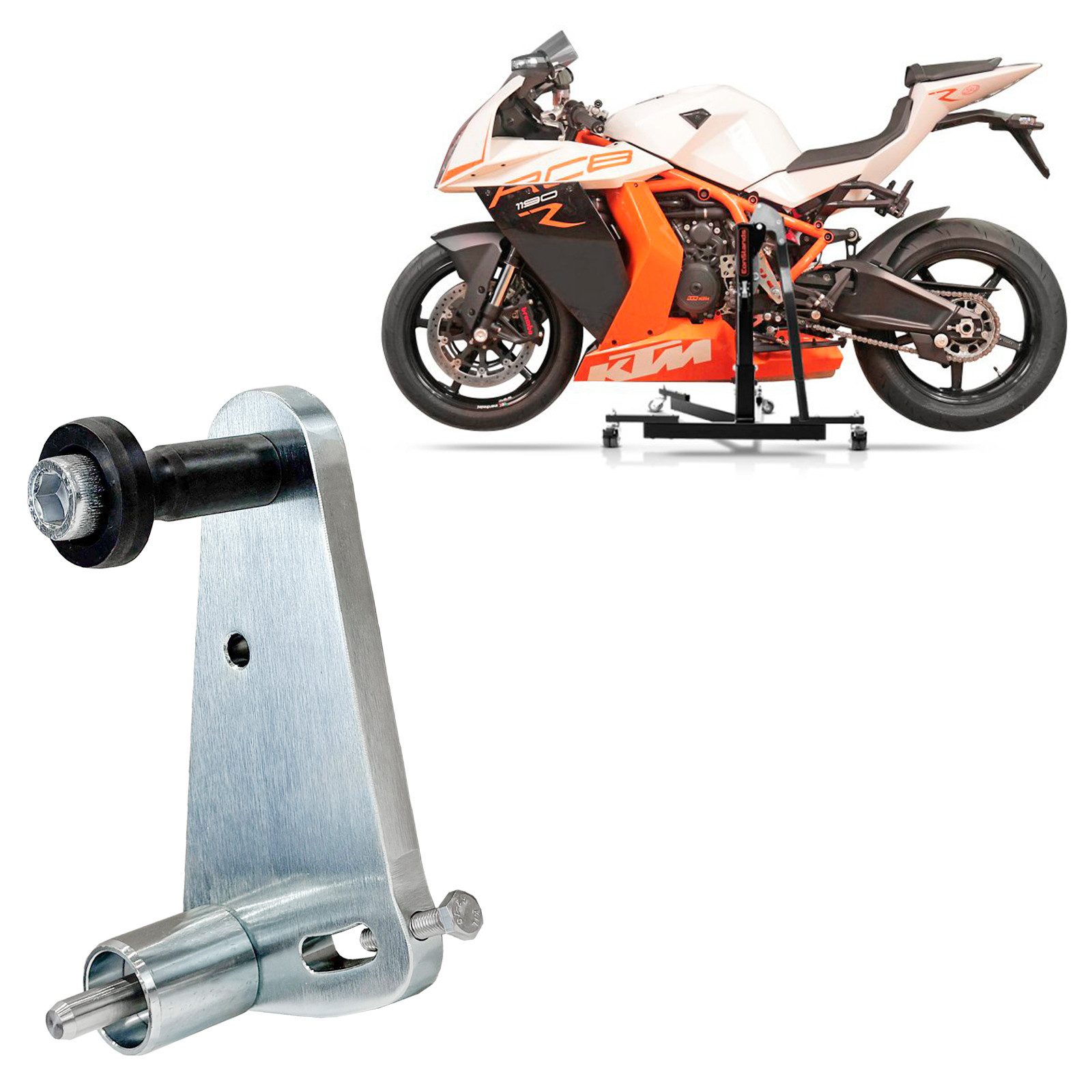 ConStands Motorradheber Adapterplatte für # Power Classic / Evo für KTM 1190 RC8 R 09-15