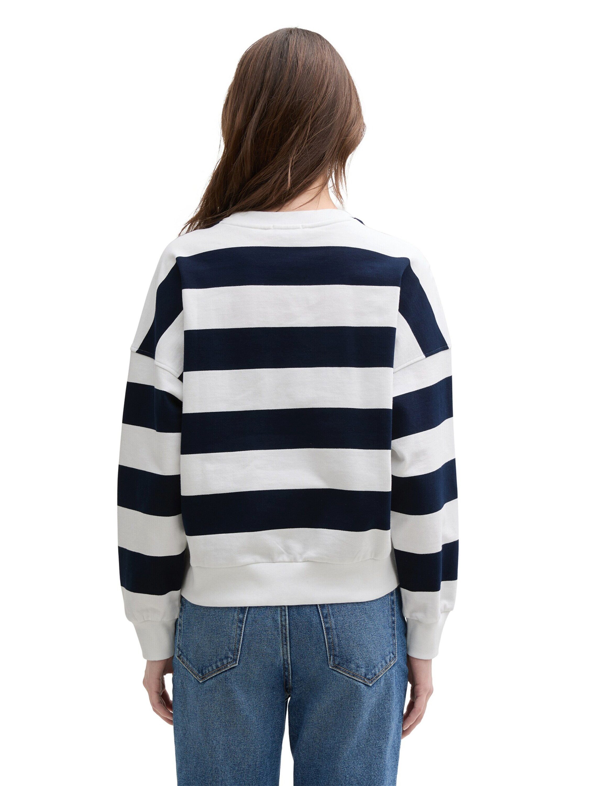 TOM TAILOR Denim Sweatshirt (1-tlg) Stickerei günstig online kaufen