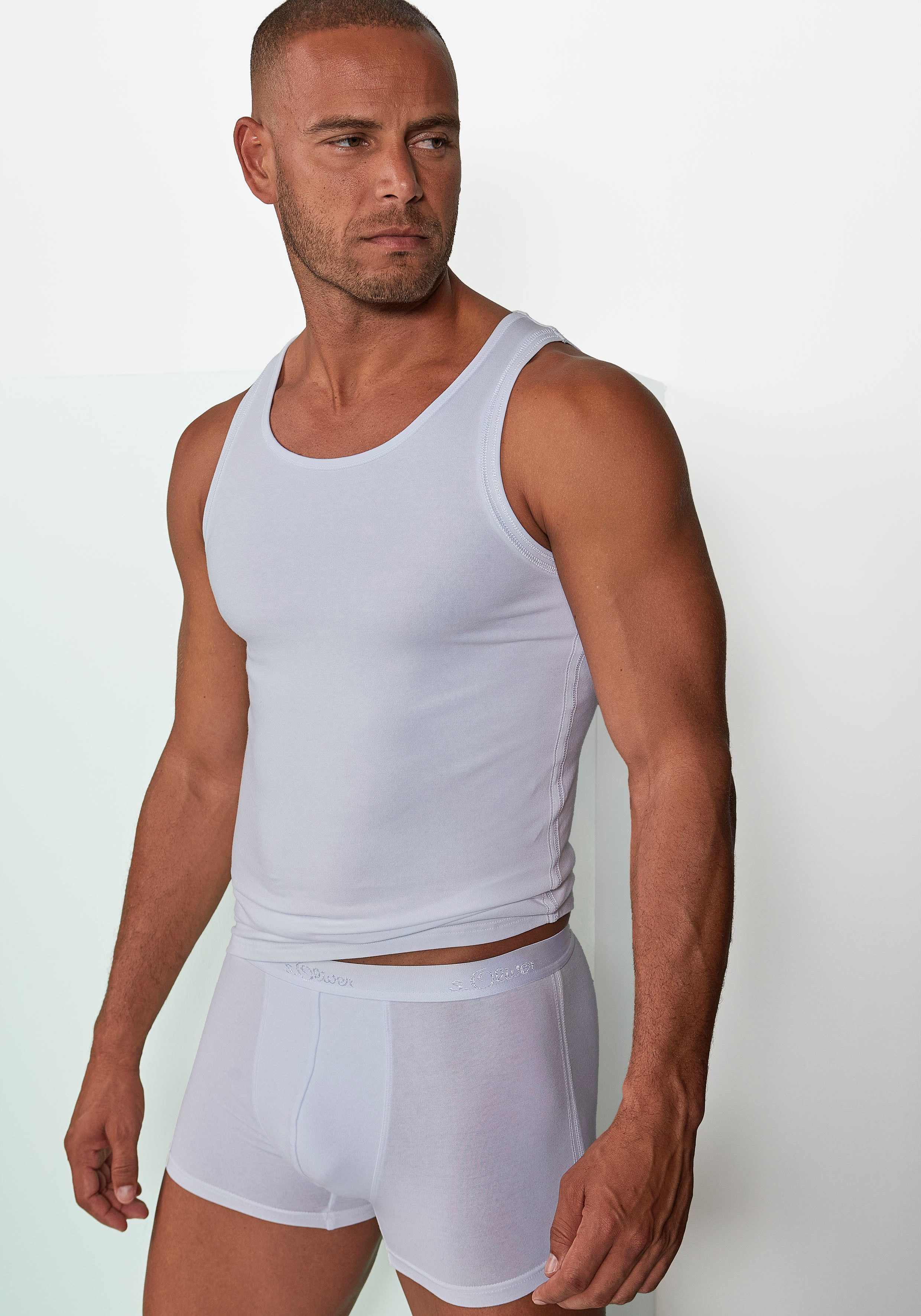 s.Oliver Unterhemd (1-St) Unterhemd mit Overlock-Nähten aus Baumwollmischun günstig online kaufen