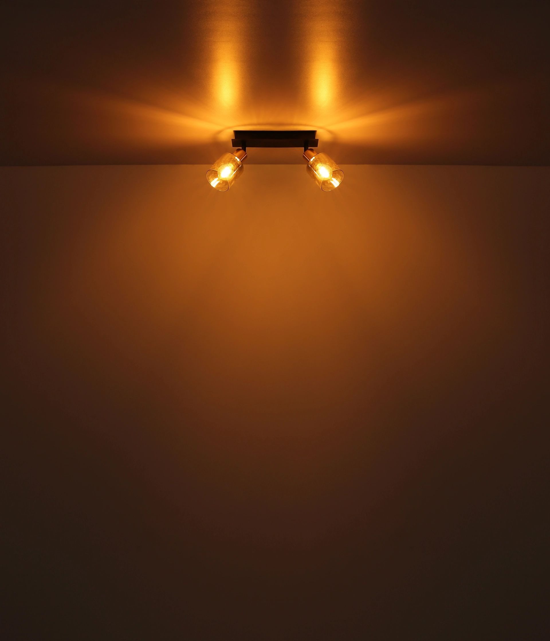 GLOBO LIGHTING Deckenstrahler HOLLSY, ohne Leuchtmittel, Deckenspot, Glas, Wohnraum, Flur