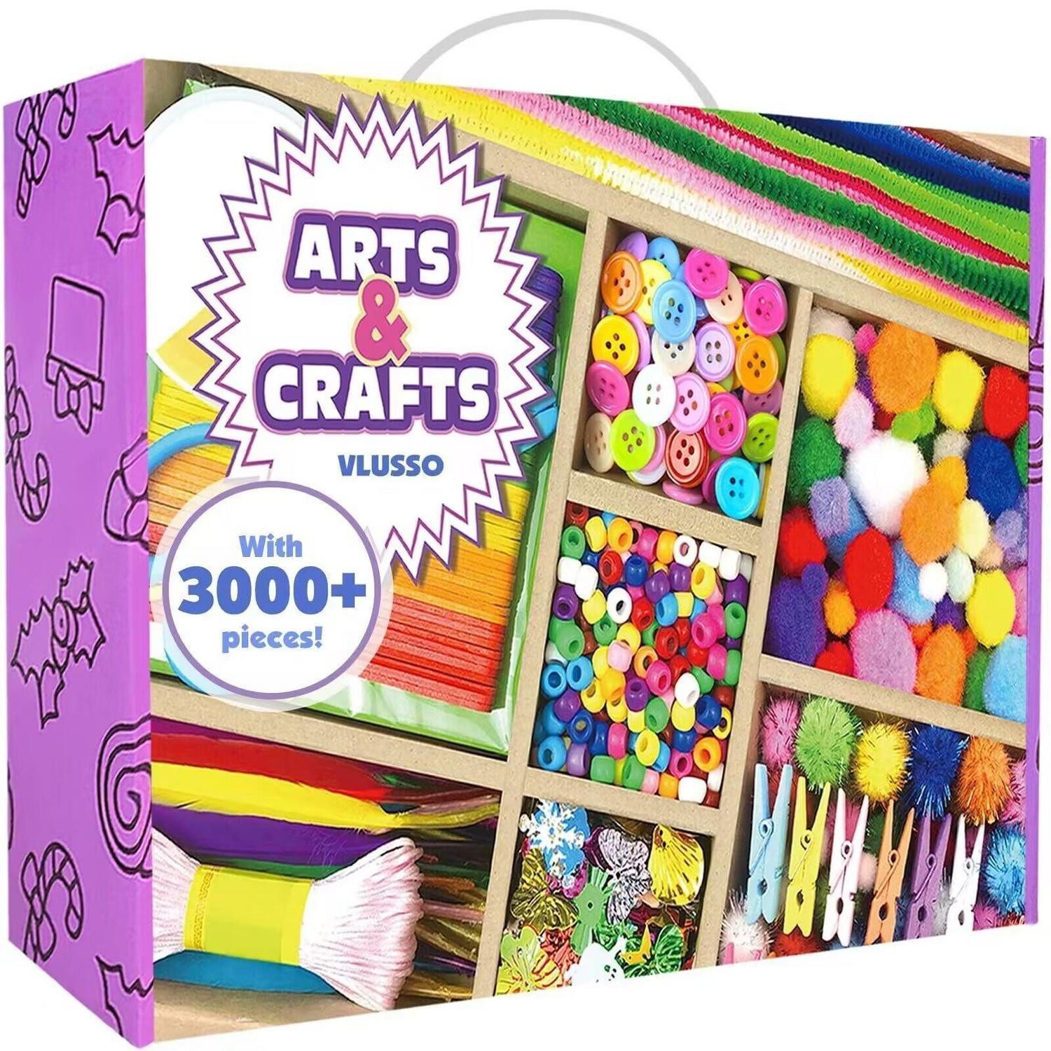 LuxusKollektion Kreativset 3000tlg Bastelset Kinder Lila DIY Zubehoer