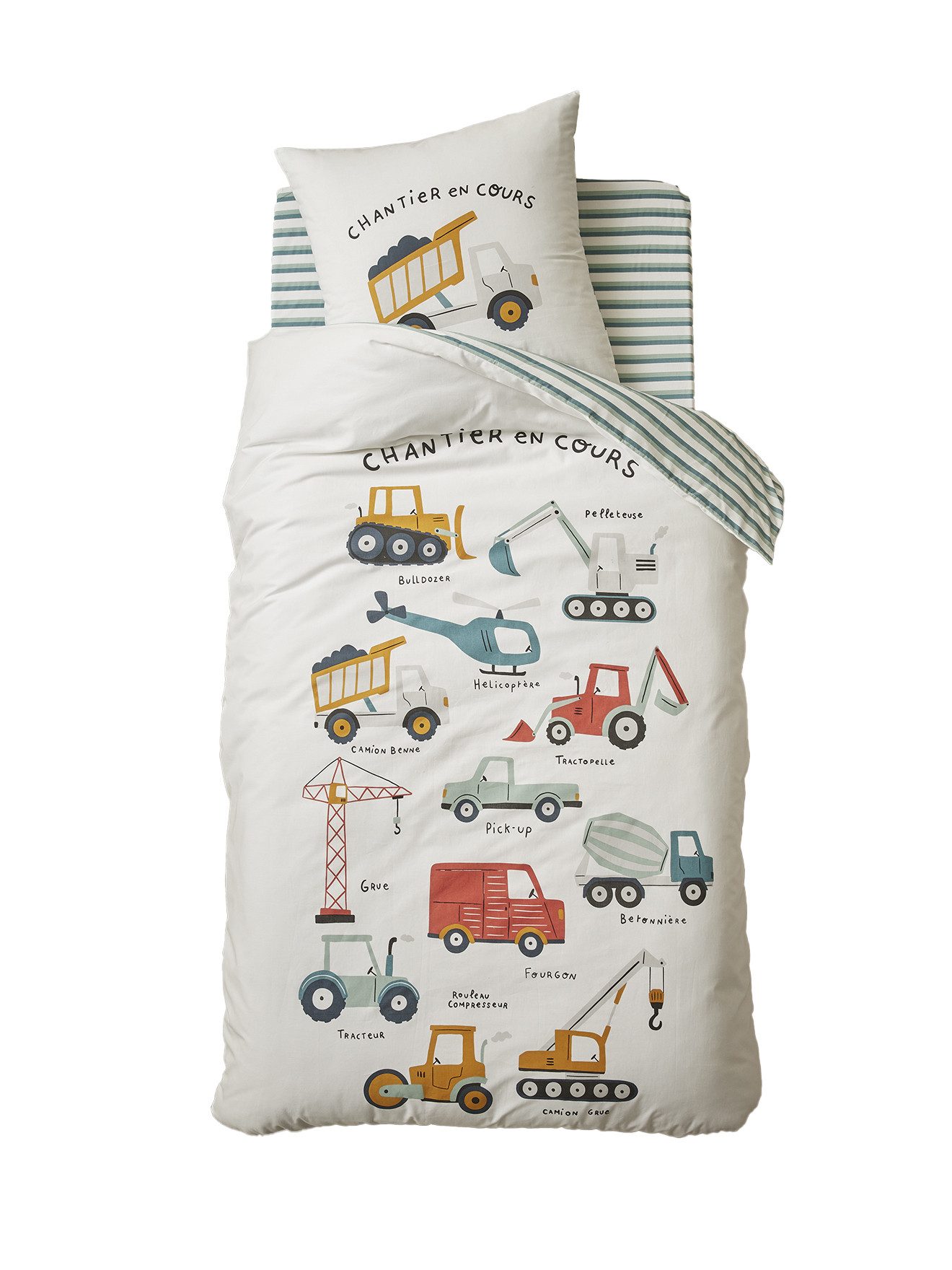 vertbaudet Bettbezug Kinder Bettwäsche-Set BAUSTELLE