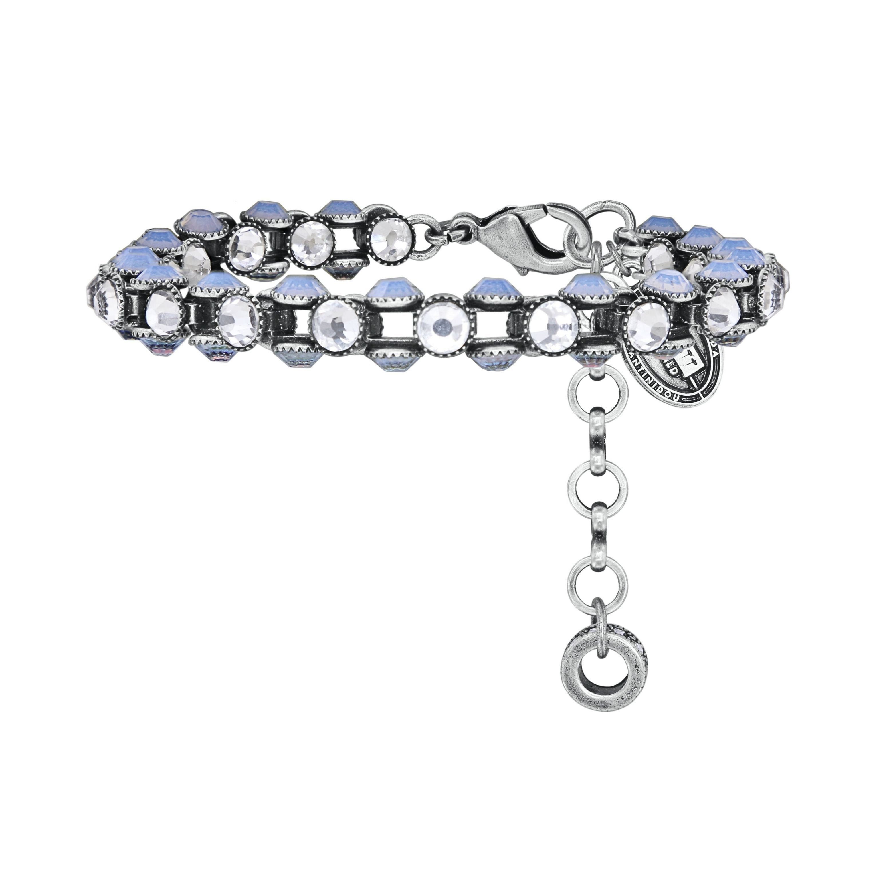 KONPLOTT Armband KONPLOTT Armband Neon Lights Gliederarmband Kristallglas Weiß Silber