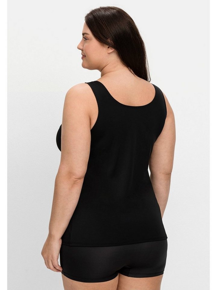 Sheego Unterhemd Große Größen ohne Bügel, mit Spitze und V-Ausschnitt