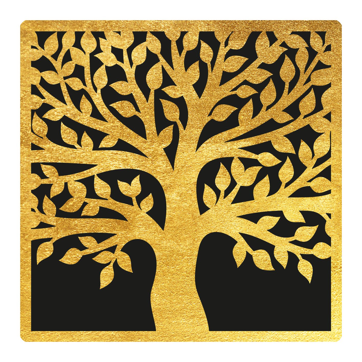 OTTO home Wandbild Bild Lebensbaum mit Blattgold veredelt inkl. rückseitiger Aufhängung, Baum, Baumbilder, Wald (1 St), Lebensbaum-Wandbilder mit handveredelten Blattgold-Applikationen
