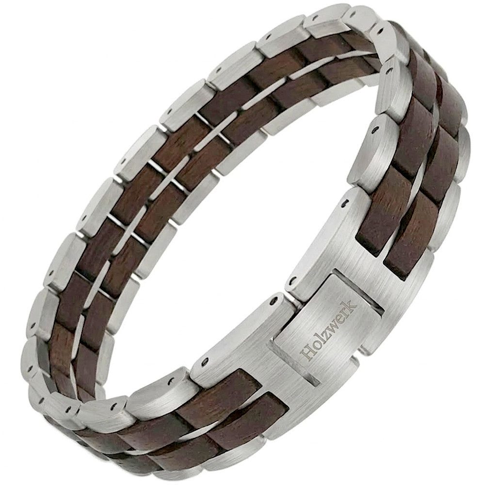 Edelstahlarmband Designer Holz Armband, Armkette Gliederarmband