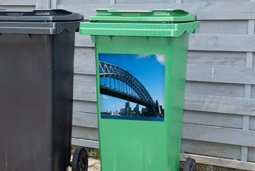 MuchoWow Wandsticker Sydney Harbour Bridge in Australien (1 St), Mülleimer-aufkleber, Mülltonne, Sticker, Container, Abfalbehälter