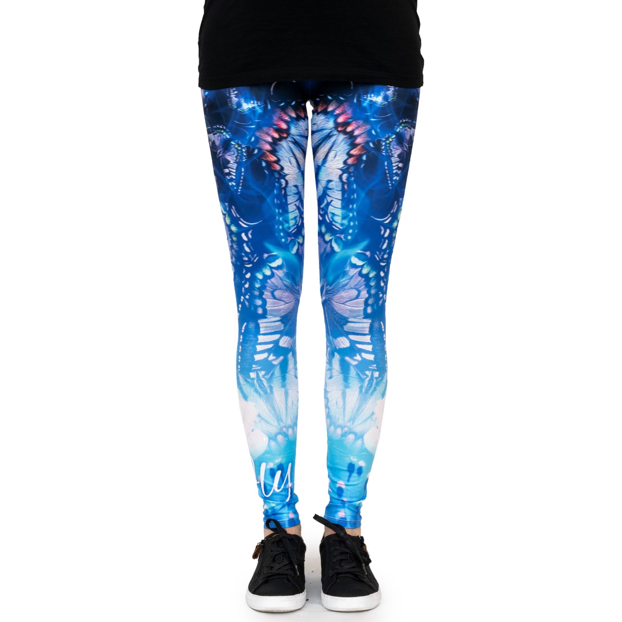 Leggings Tiermotiv-Leggings (Einheitsgröße) - Design Schmetterling Garten