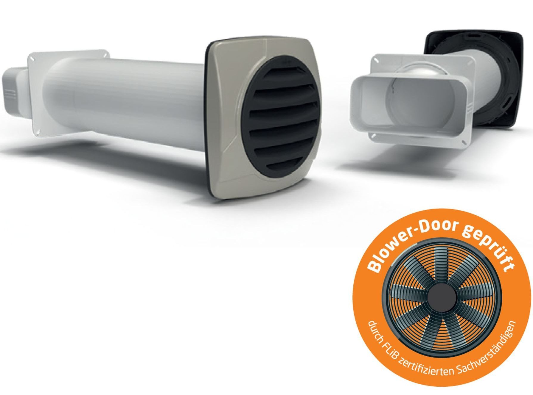 Wallair Montagezubehör Dunstabzugshaube Teleskopický nástěnný box 175x80 mm Blower-Door digestoř kuchyně (1 St)