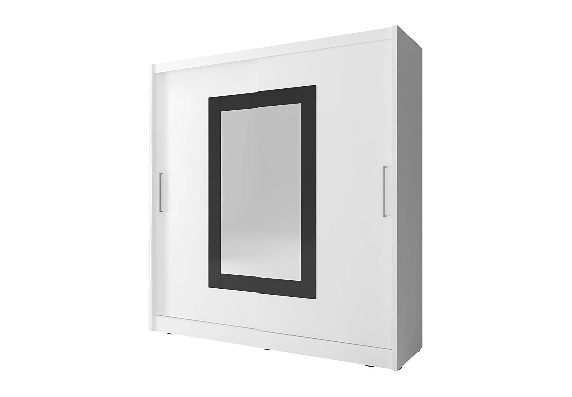 Xlmoebel Kleiderschrank Vielseitiger Mehrzweck-Schrank mit modernen Regalen in Holzoptik (Kleiderschrank WIKI II 180cm) Hergestellt in Europa