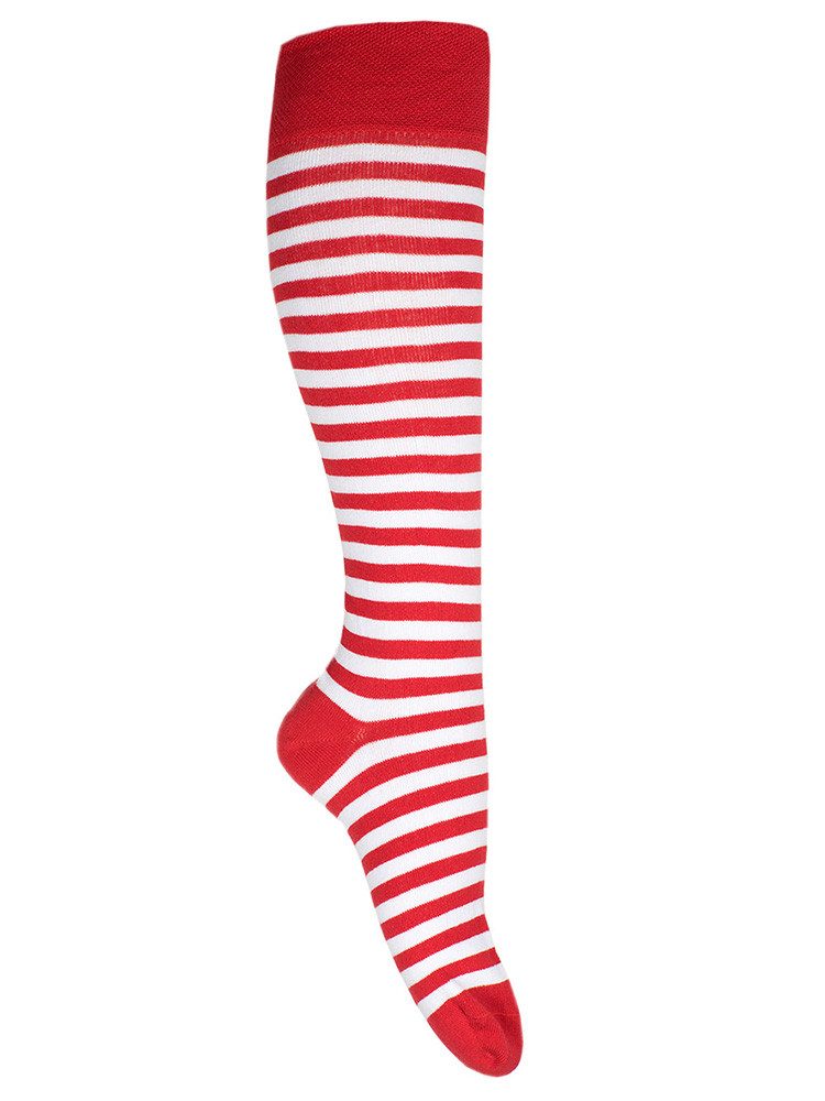 Goldschmidt Kostüme Kniestrümpfe Ringelstrümpfe Ringelsocken Kniestrümpfe rot weiß 27/30