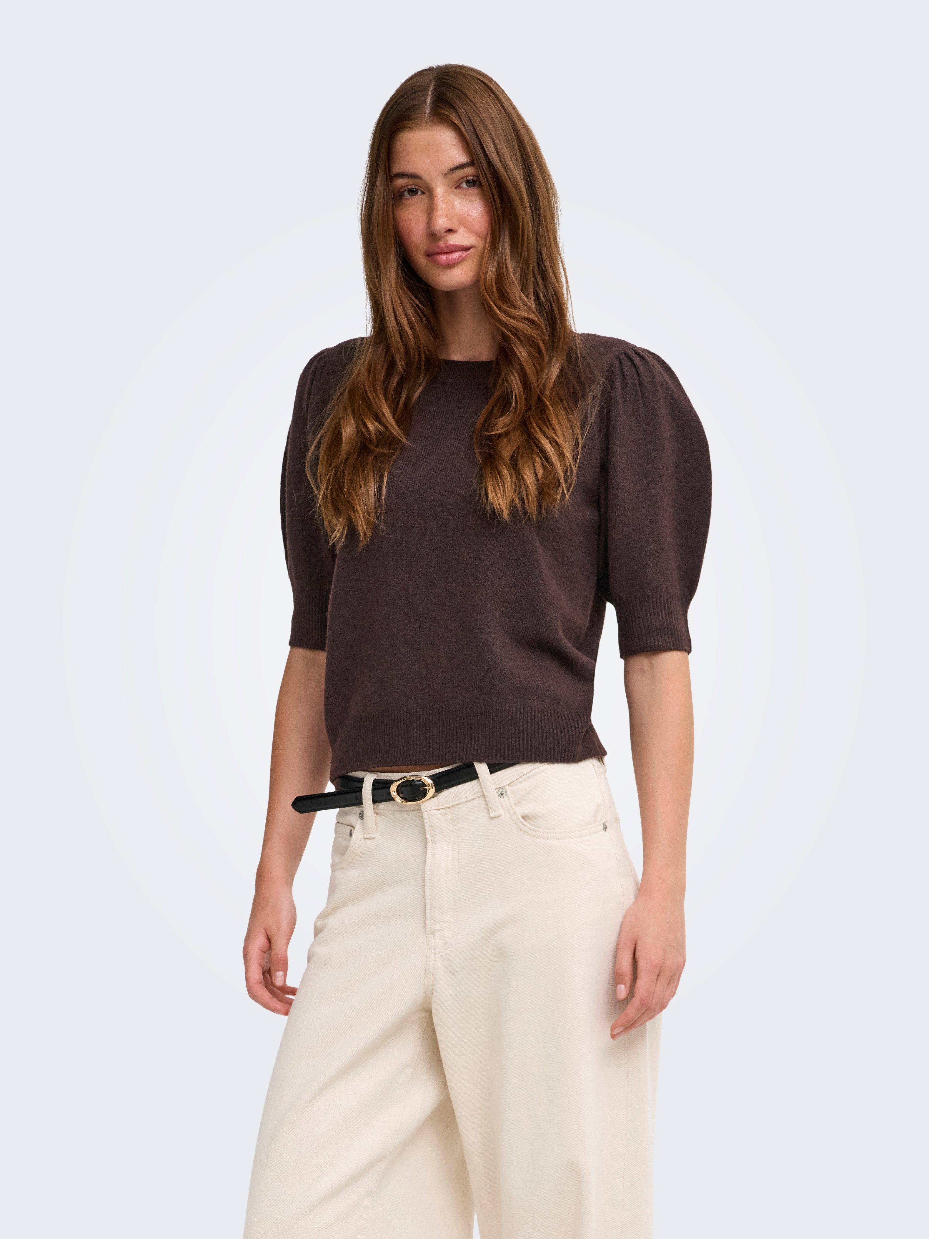 ONLY Strickpullover ONLRICA LIFE 2/4 PULLOVER KNT NOOS Materialmix, regular fit