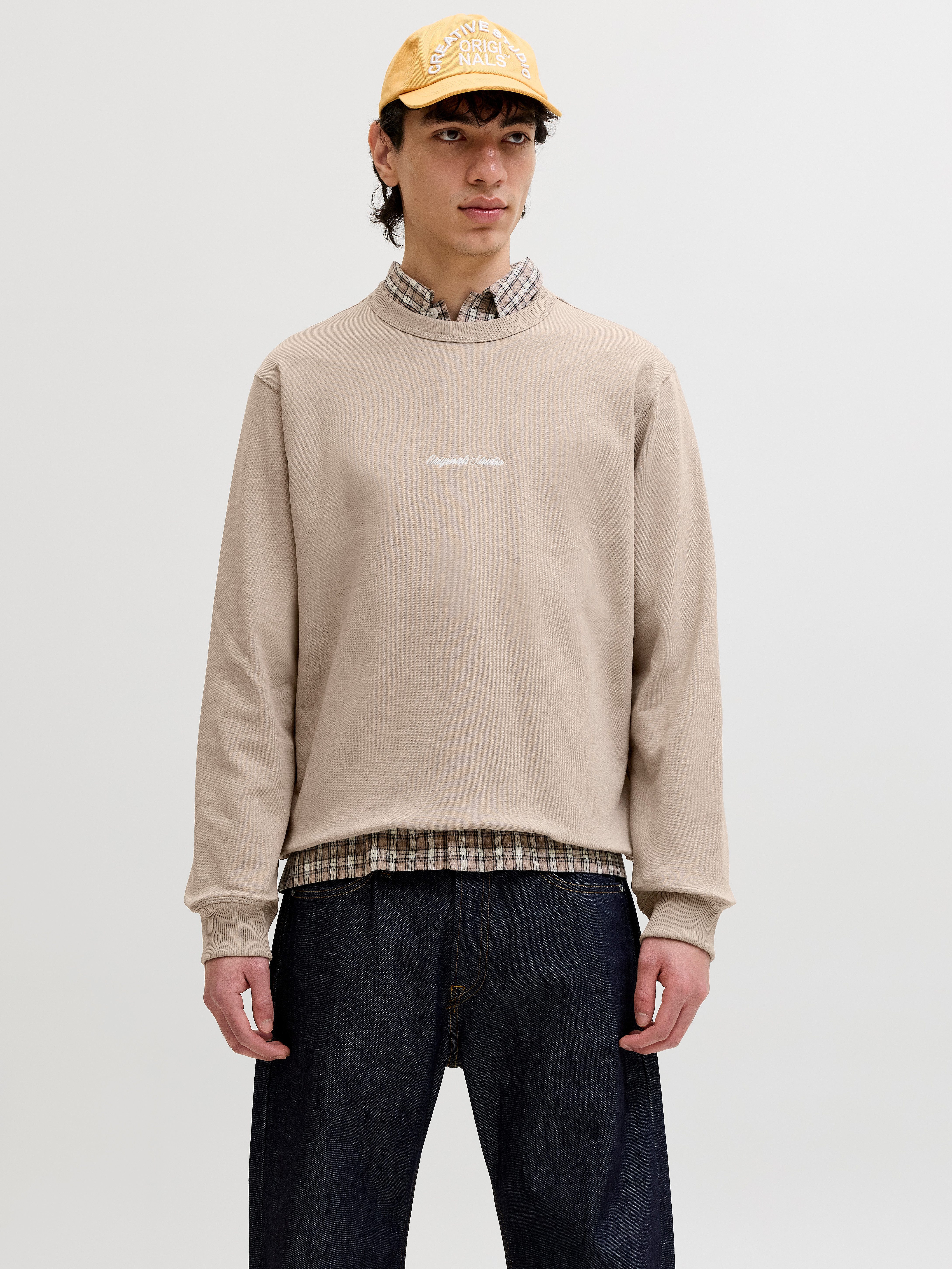 Jack & Jones Sweatshirt JORNORREBRO EMB SWEAT CREW NOOS mit Logo Print