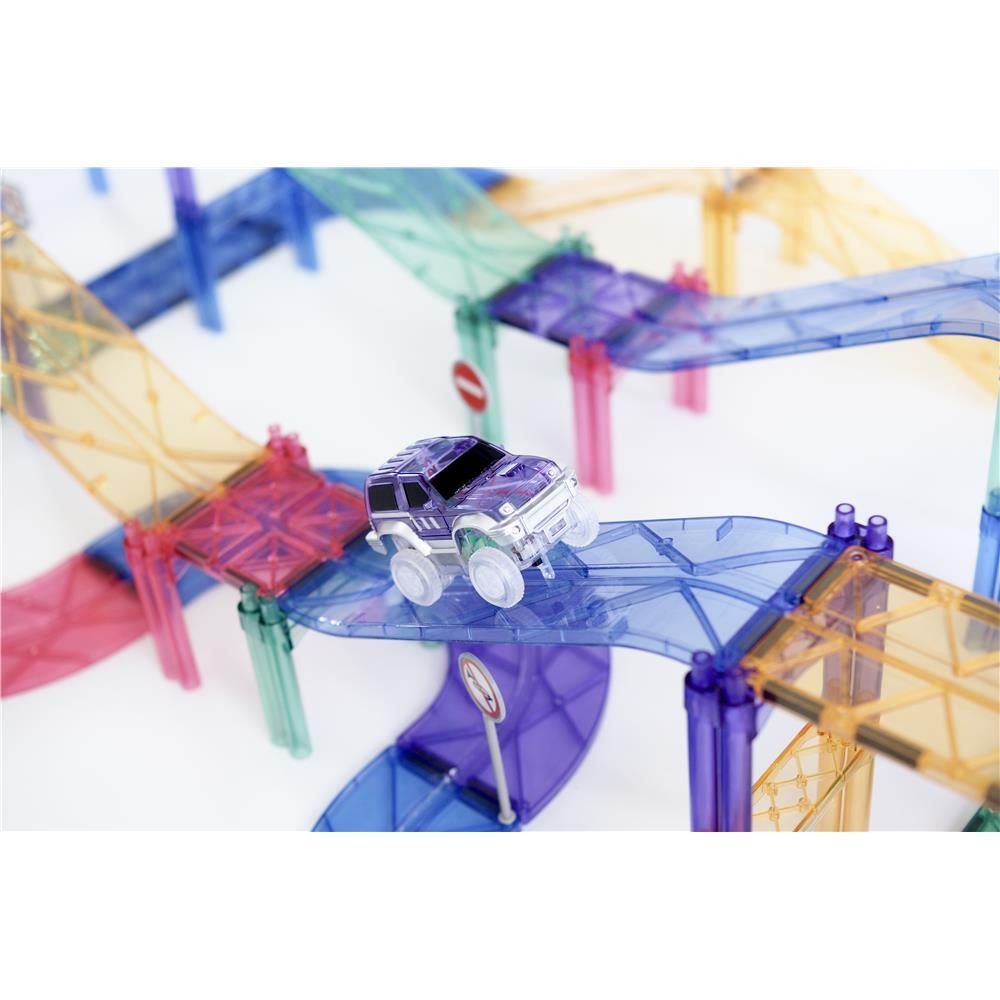 Cleverclixx Cleverclixx Autobahn-Bausatz in Pastellfarben 80 Teile Magnetsp günstig online kaufen