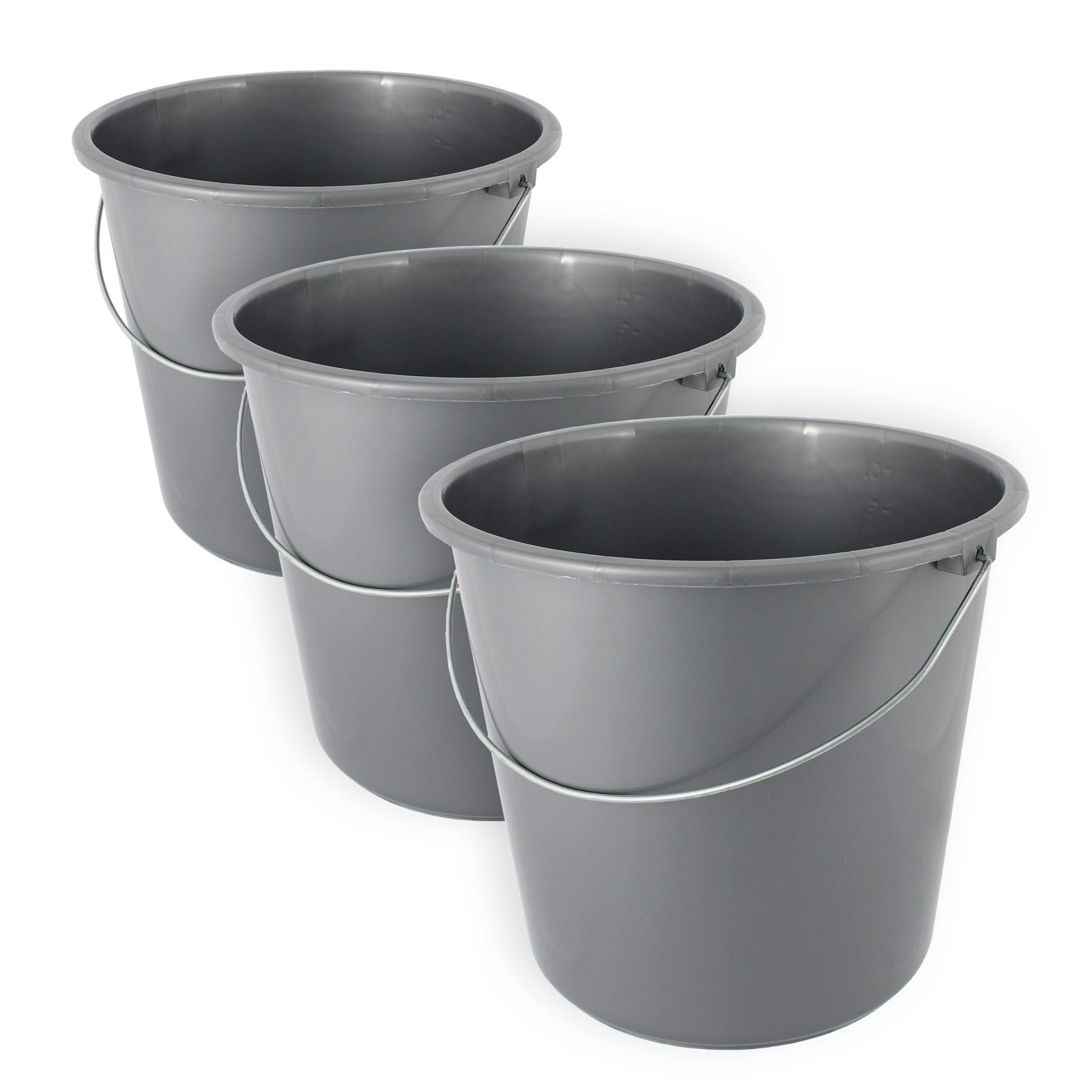 HTI-Living Putzeimer Eimer 3 Stück Haushaltseimer, (3-tlg., 3 Eimer)