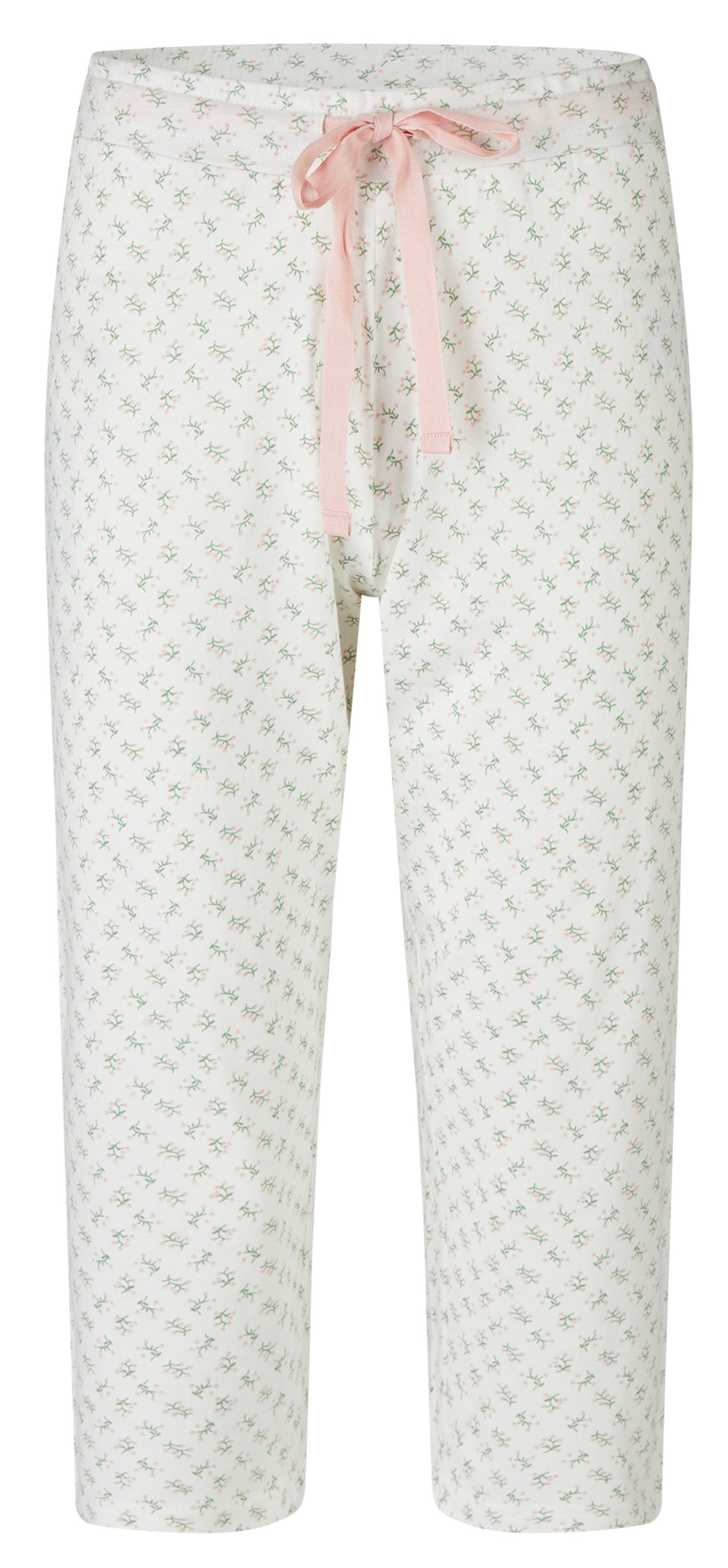 By Louise Pyjamahose Damen Capri Schlafanzughose (1-tlg) Baumwolle
