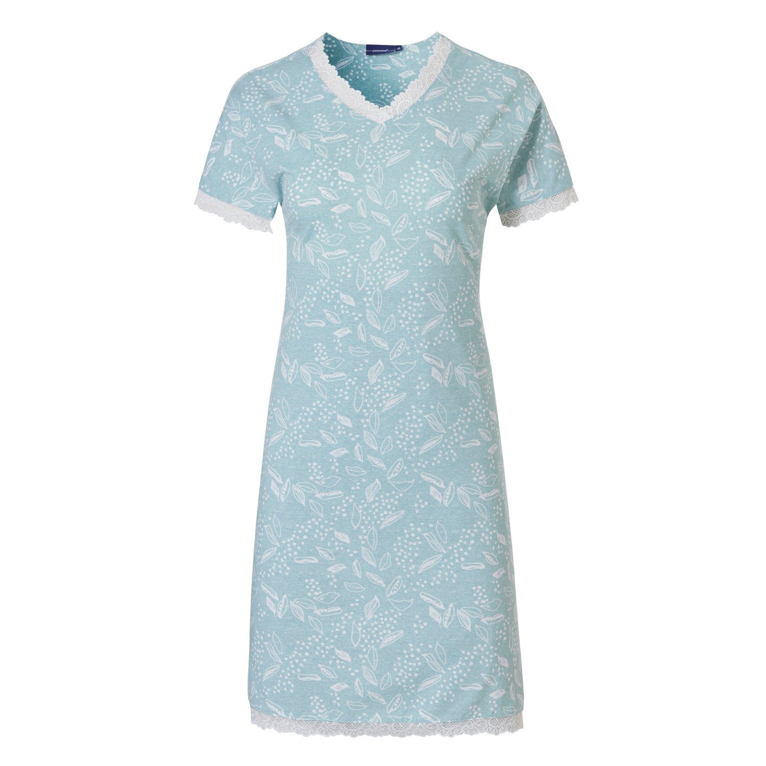 Pastunette Nachthemd Damen Schlafshirt (1-tlg) Baumwolle Arm mit kurzem