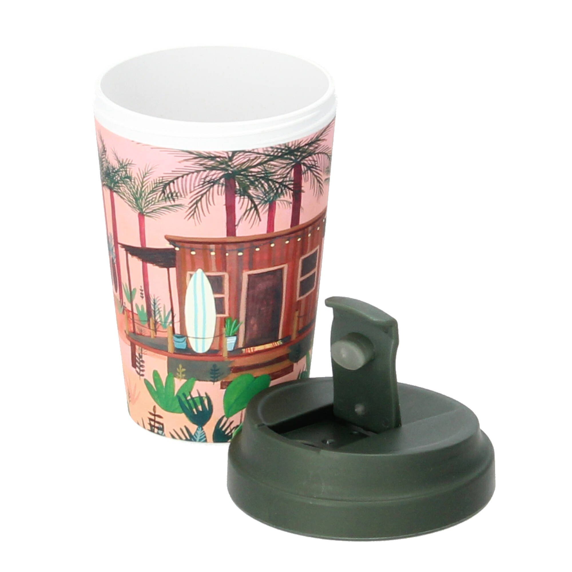 bioloco surfers chic easy Pflanzenzucker) plant paradise, cup (Kunststoff aus mic Becher PLA GmbH