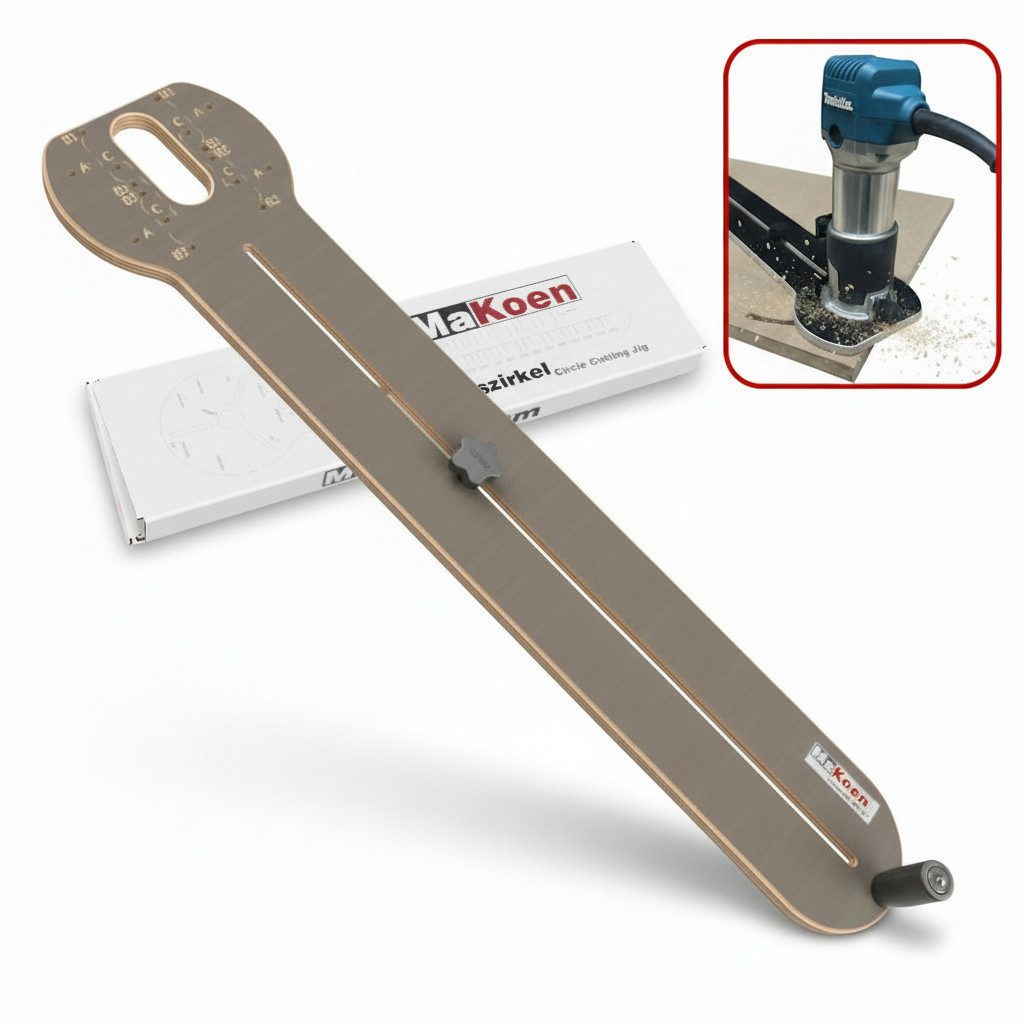 MaKoen Frässchablone MaKoen Fräszirkel für Oberfräse Festool Bosch Makita und DeWalt