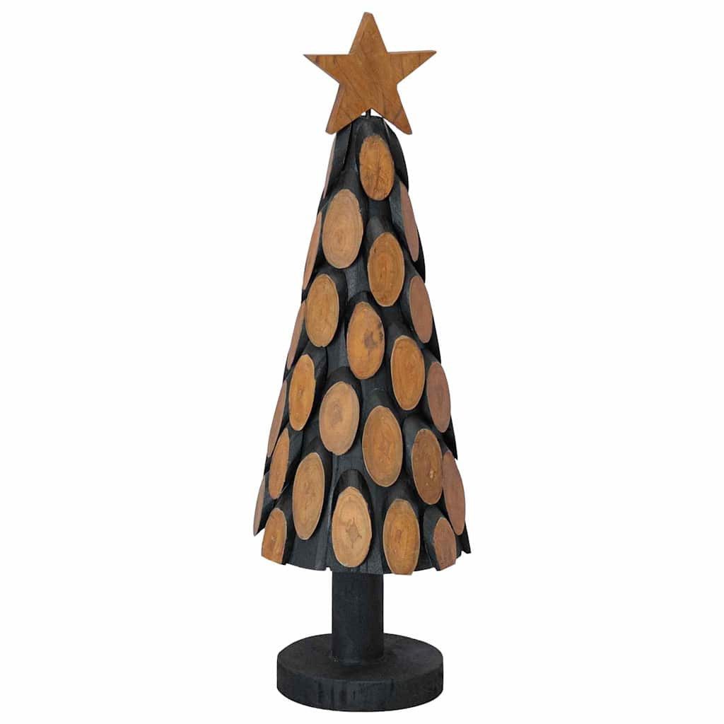 vidaXL Künstlicher Weihnachtsbaum Weihnachtsbaum mit Ständer Braun 60 cm Massivholz