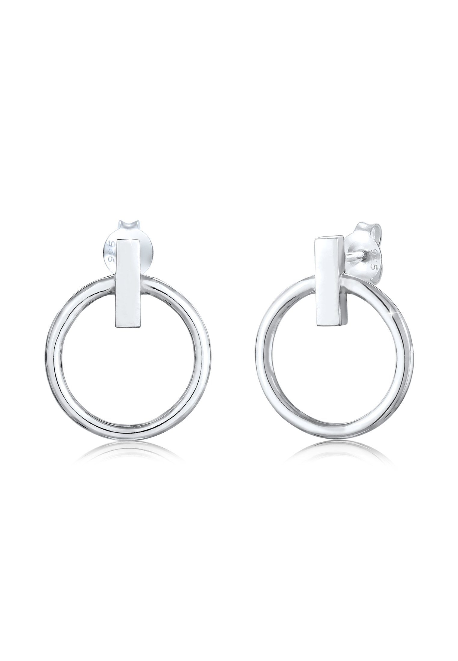 Elli Paar Ohrstecker Stecker Kreis Rund Geo Trend 925 Sterling Silber, Ein  ideales Geschenk für Frau oder Freundin