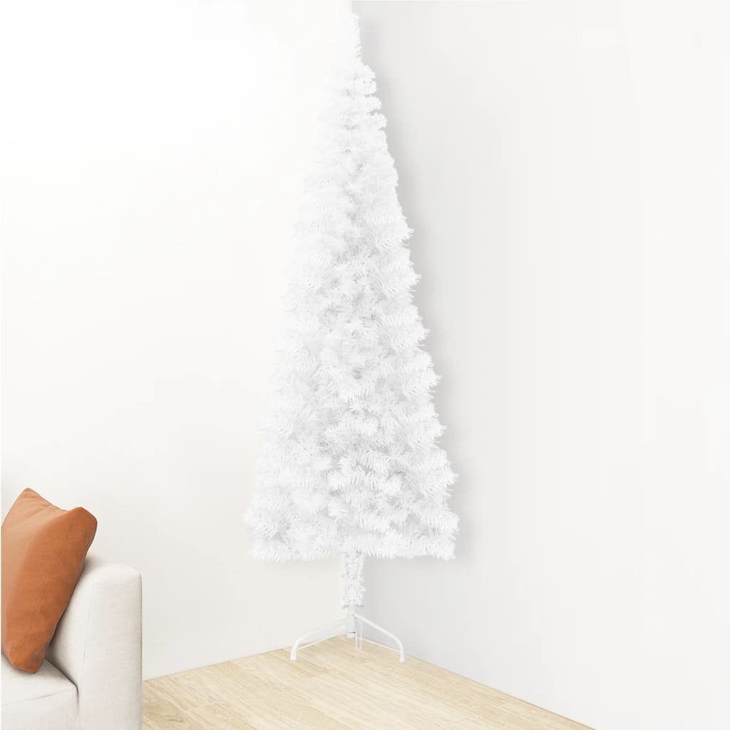 cm Weihnachtsbaum Schlank Halb-Weihnachtsbaum 120 Künstlicher furnicato Weiß Künstlicher Ständer mit