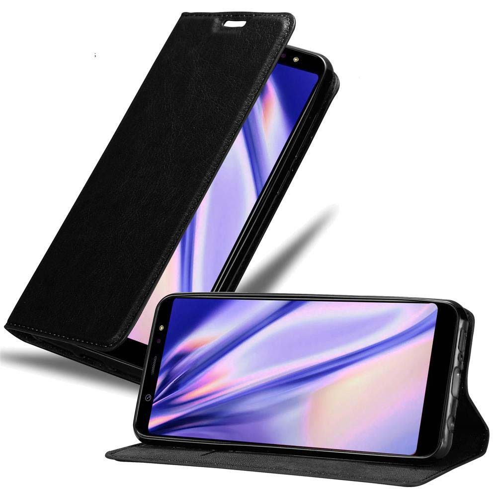 Cadorabo Handyhülle für Samsung Galaxy A6 PLUS 2018 Hülle Samsung Galaxy A6 PLUS 2018, Hülle Schutzhülle mit Standfunktion, Magnetverschluss und Kartenfach
