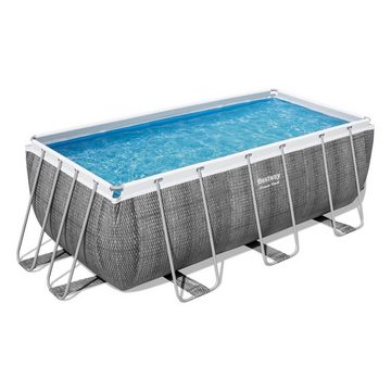 BESTWAY Pool Power Steel Frame Pool Filteranlage Sicherheitsleiter 412x201x122cm (56722)