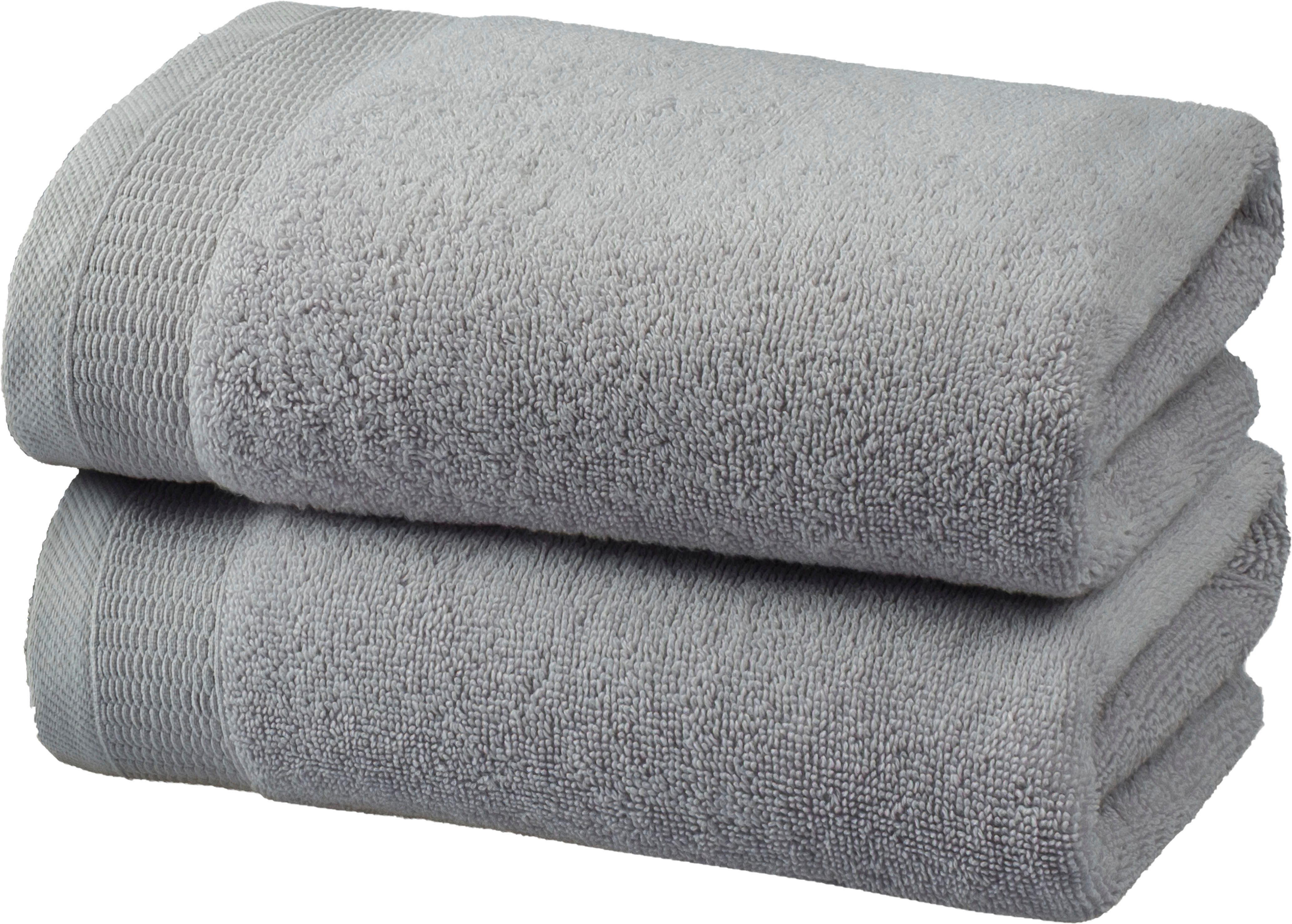 OTTO home Handtücher Fenya, flauschig und weich, Premium Handtücher, Duschtücher, 550gr/m², Webfrottier (2-St), mit Bordüre, Set, 100% Baumwolle, Hotel-Qualität, 5 Jahre Garantie