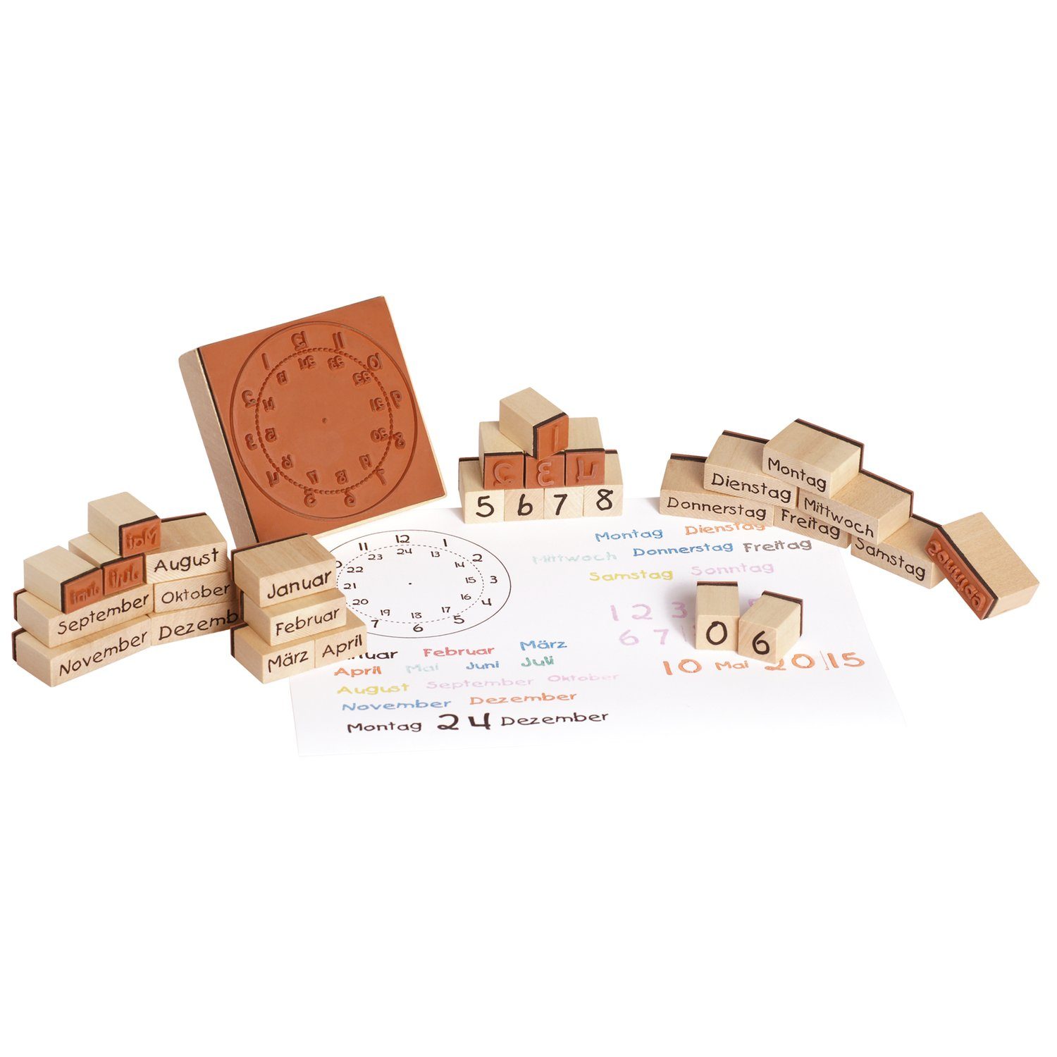 EDUPLAY Stempel Holzstempel Kalender