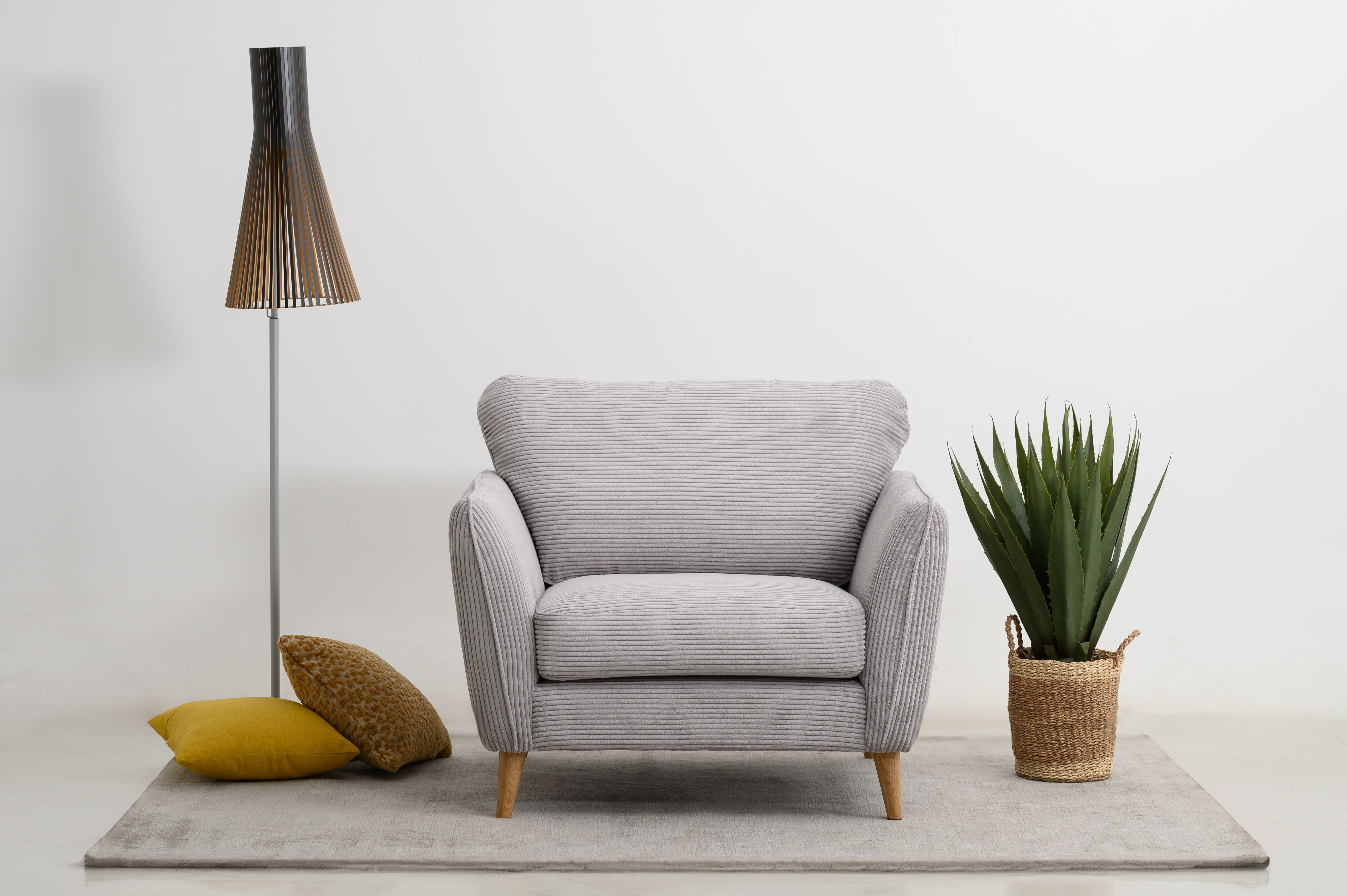 Home affaire Sessel "MARSEILLE", Massivholzbeine Eiche, Landhausstil, Welle günstig online kaufen