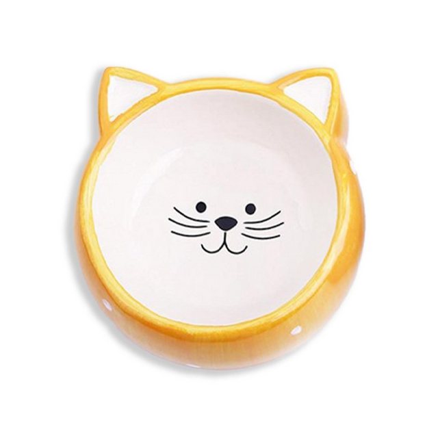 Monkimau Futternapf “Katzennapf aus Keramik mit Katzen-Motiv – Napf”, Keramik
