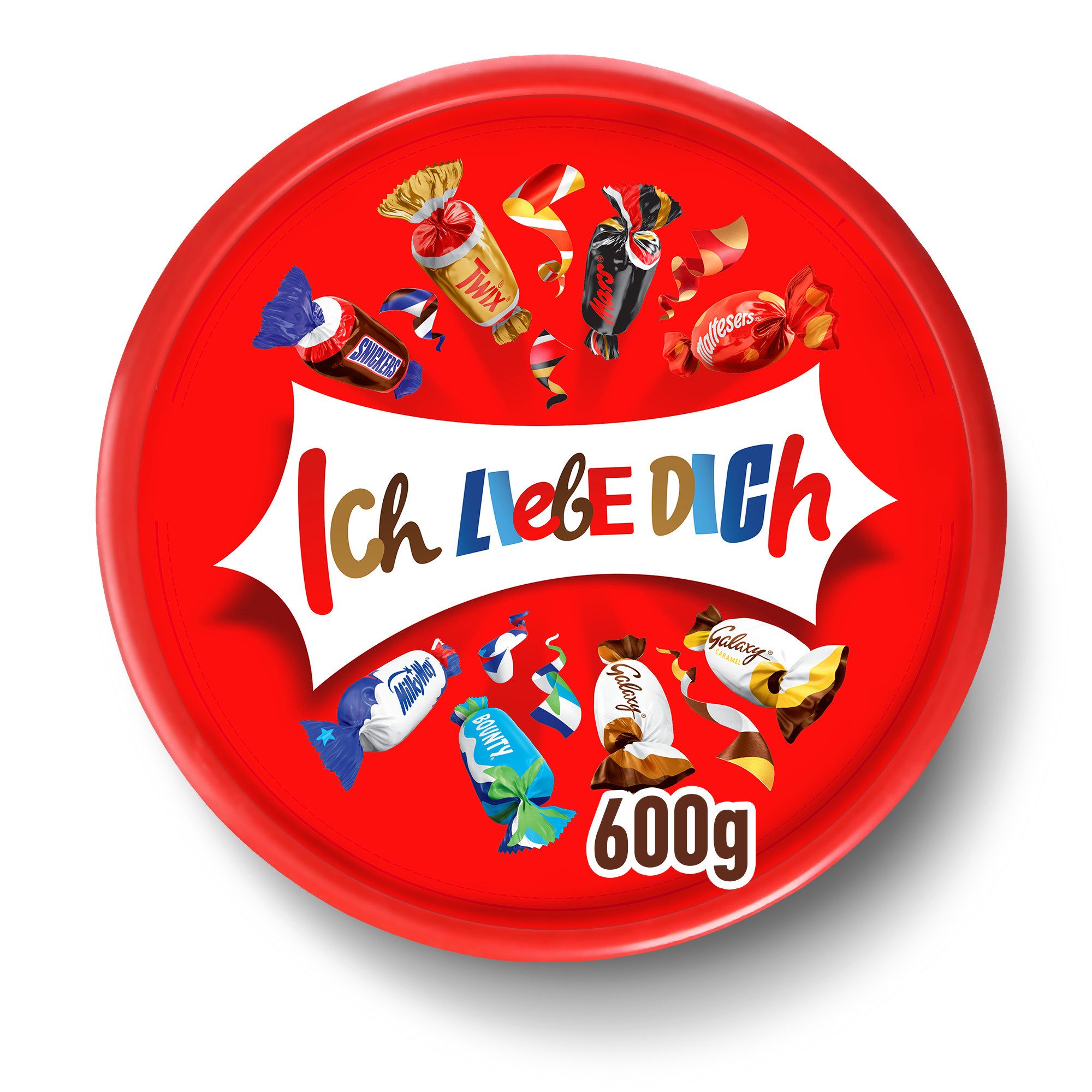 Mars GmbH Süßigkeit Celebrations 600g Dose "Ich Liebe Dich" Mini Schokoriegel, Mars, Snickers, Twix, Valentinstag, Jahrestag, Schokolade