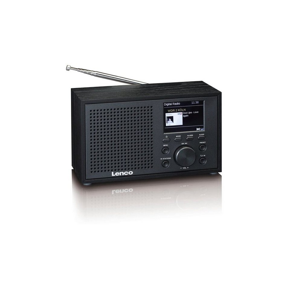 Lenco DAR-017 DAB+/FM Radio mit Bluetooth Digitalradio (DAB) (Digitalradio ( DAB), 3 W), Integrierter Lautsprecher mit einer Leistung von 3 Watt (RMS)