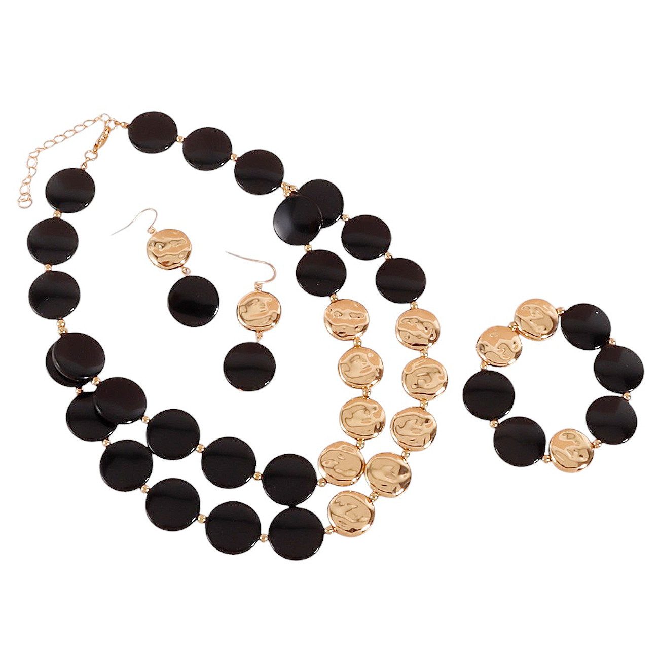 KARMA Schmuckset Damen Schwarz Gold od. günstig online kaufen