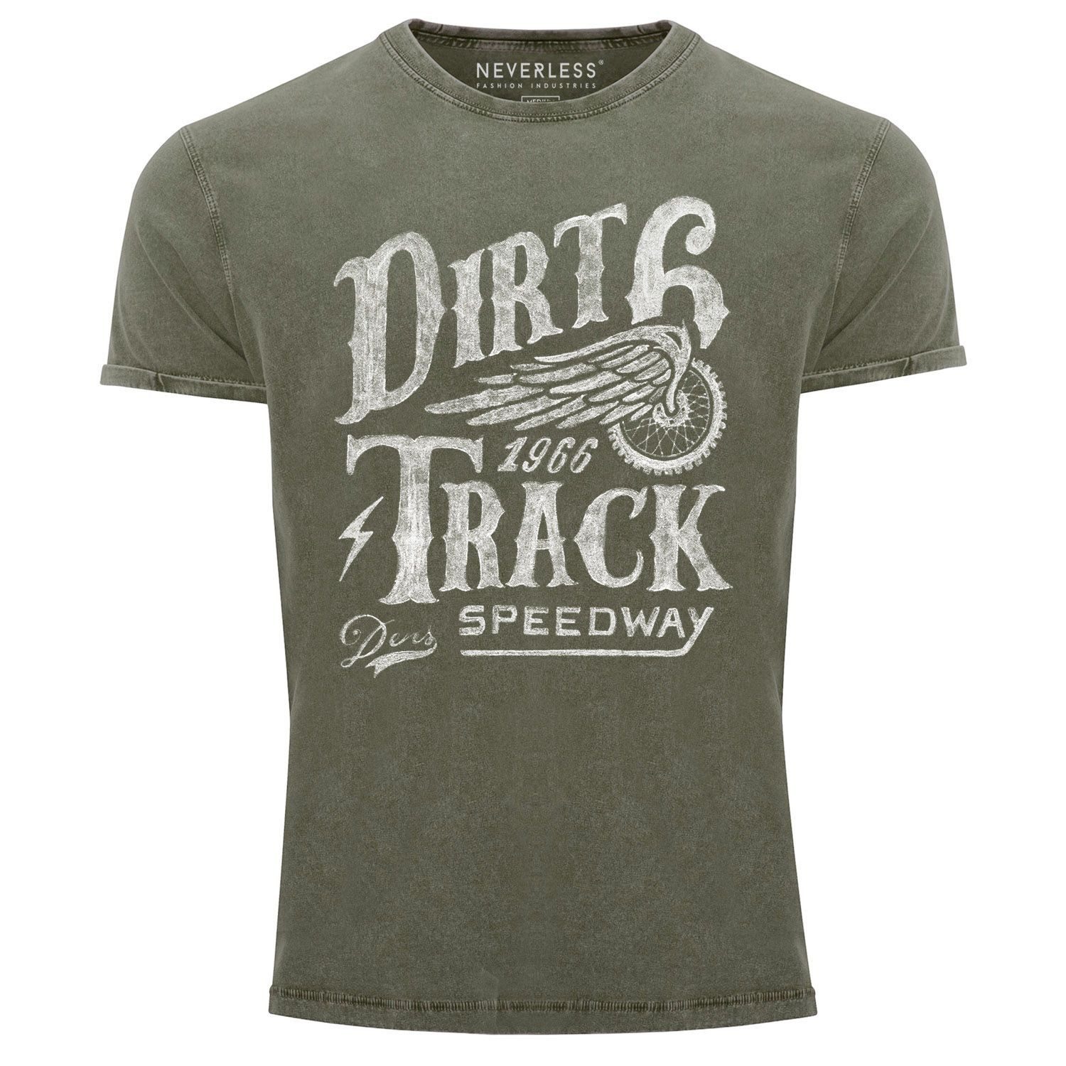 Print-Shirt Cooles Angesagtes Herren T-Shirt Vintage Shirt Dirt Track Racing