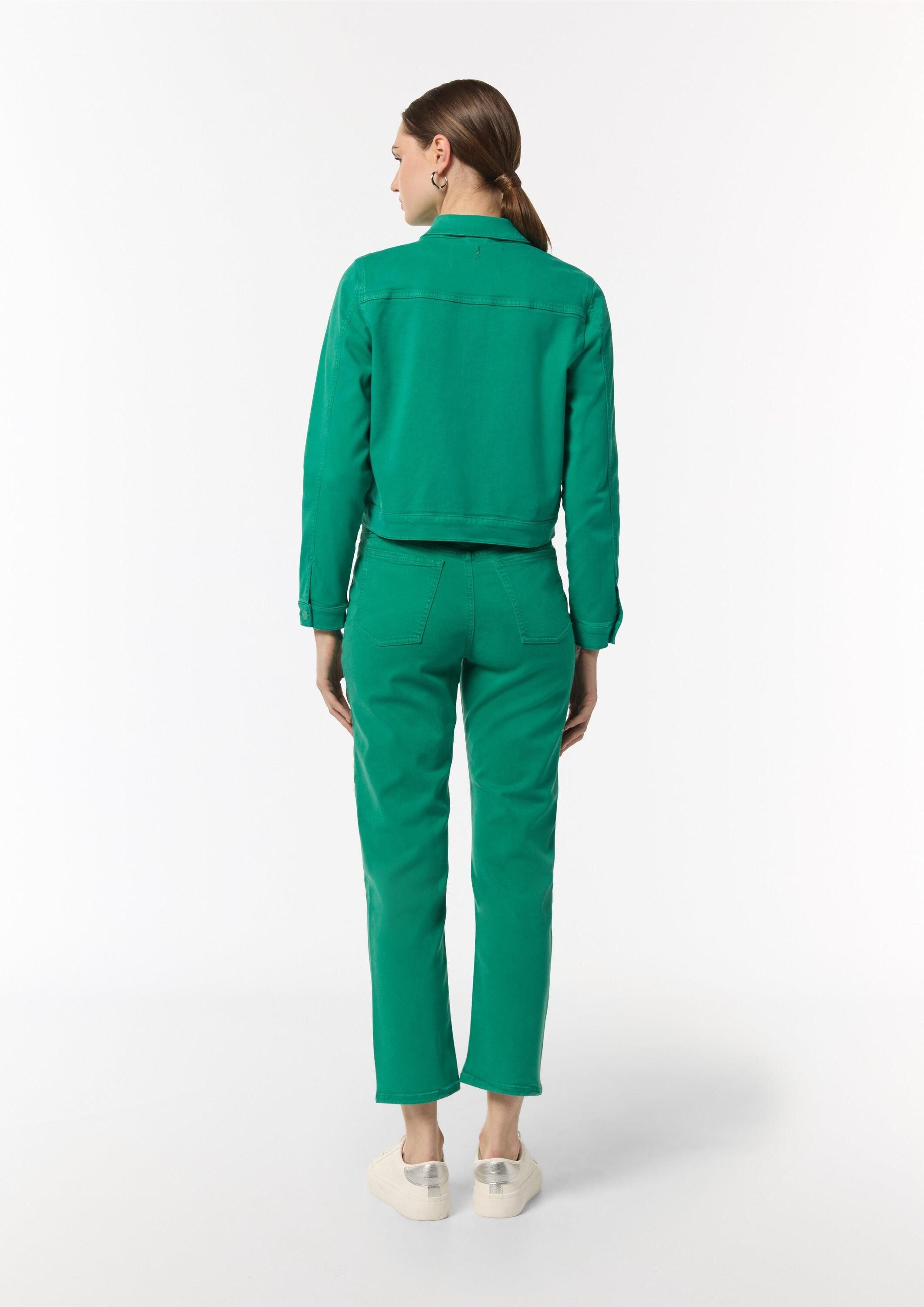comma Funktionsjacke Indoor-Jacke Cropped-Jacke aus elastischem Twill