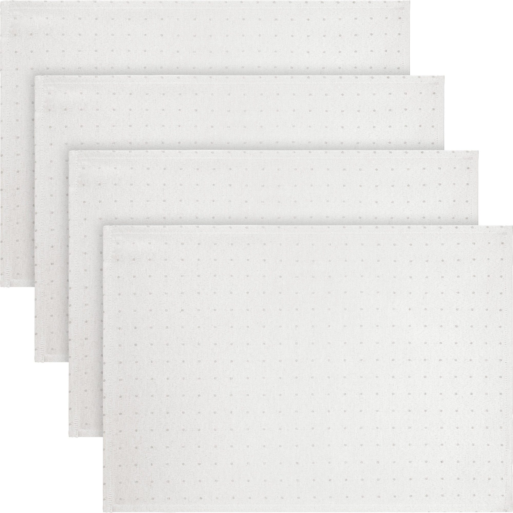 REDBEST Platzset Tischset "Alcona" 4er-Pack, Jacquard Punkte