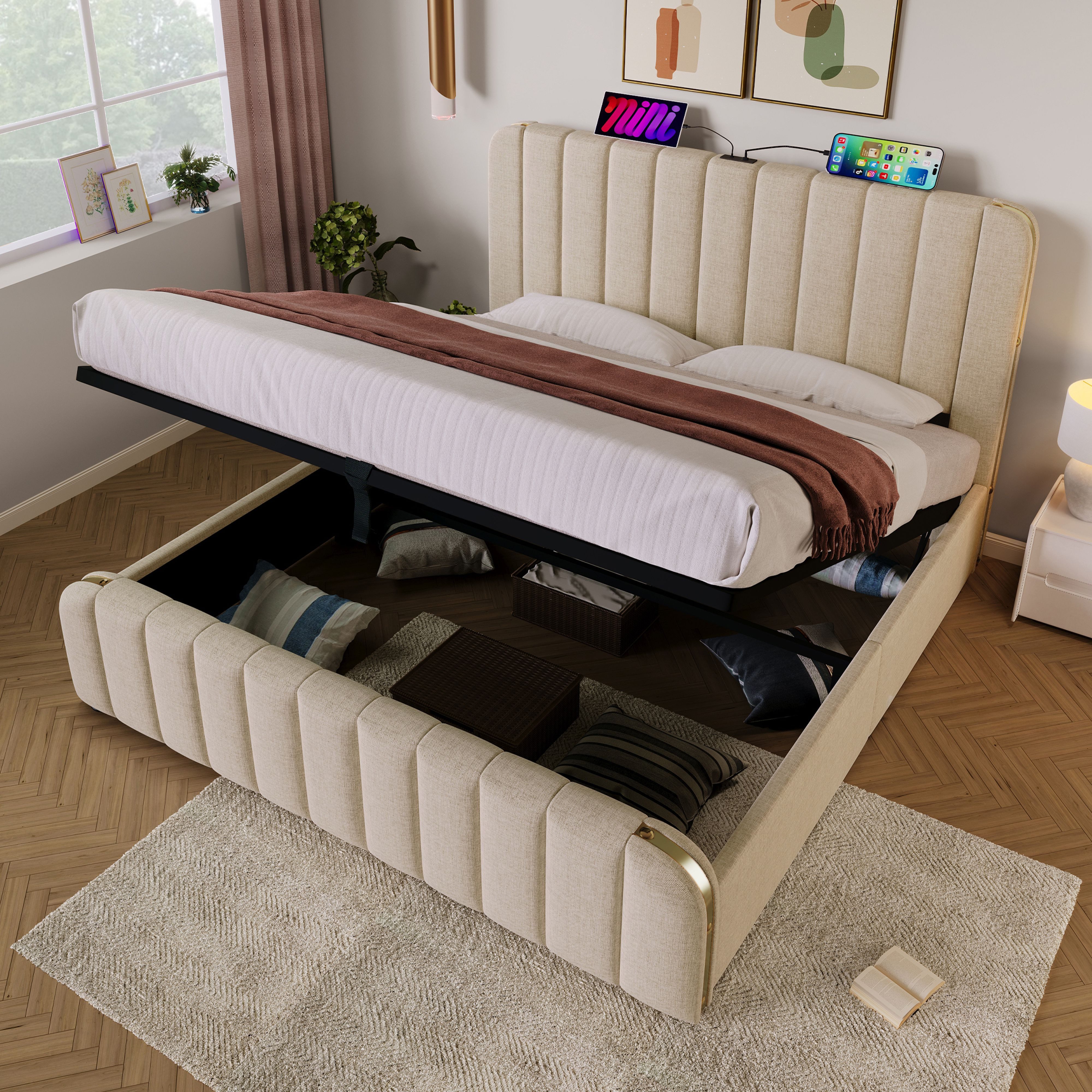 BlingBin Einzelbett Polsterbett Doppelbett (1-tlg., Modernes günstig online kaufen