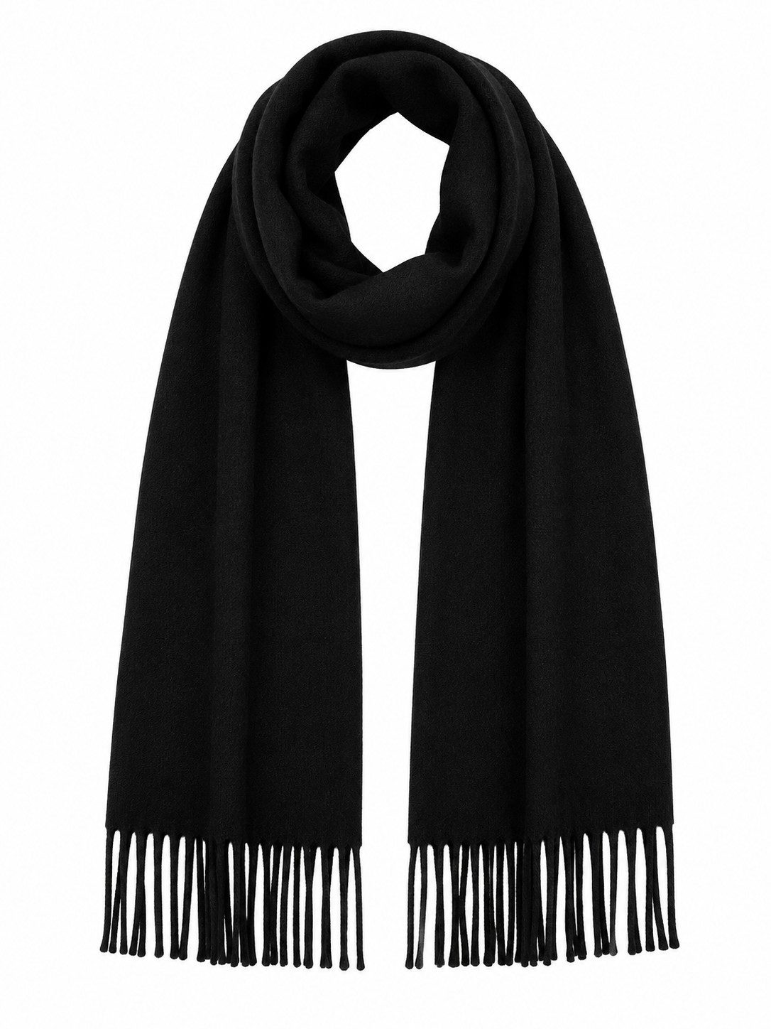 ITALY VIBES Pashmina - Fransenschal unifarben - weicher Kaschmirschal für Sie und Ihn, UNISEX für Sie & Ihn / Maße: 200 cm x 70 cm